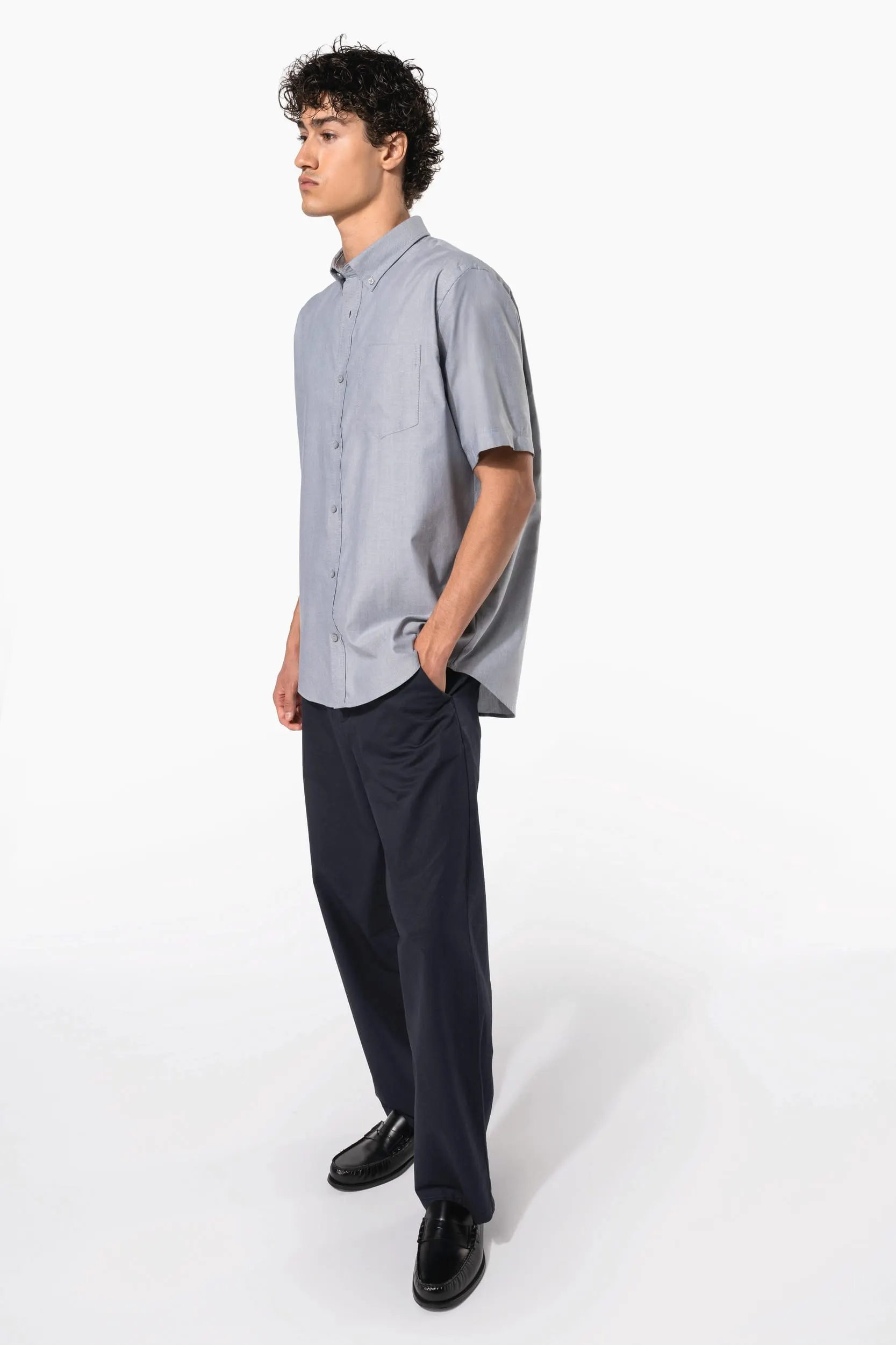 Camisa oxford manga corta hombre