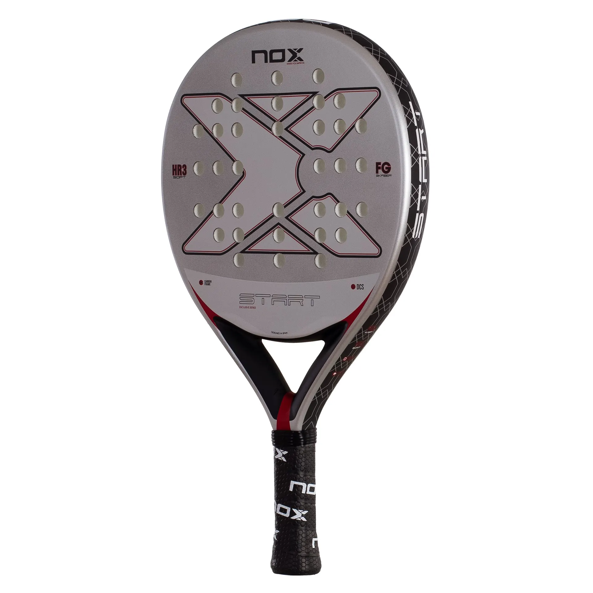 PALA DE PÁDEL NOX START GREY EX JS