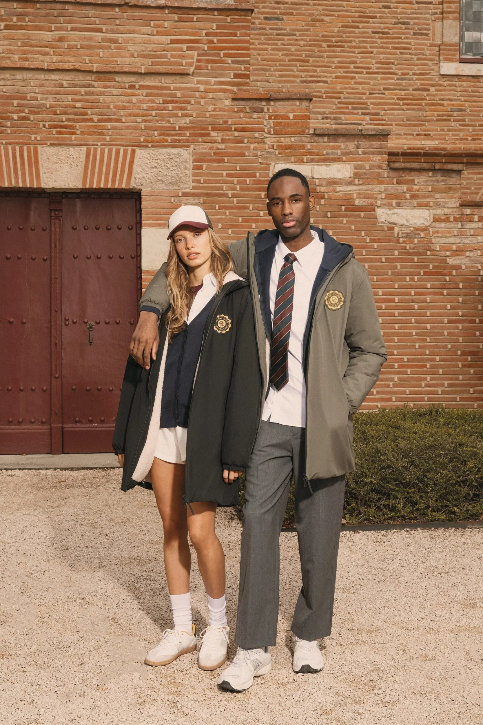 Chaqueta ecorresponsable impermeable con forro de sherpa unisex