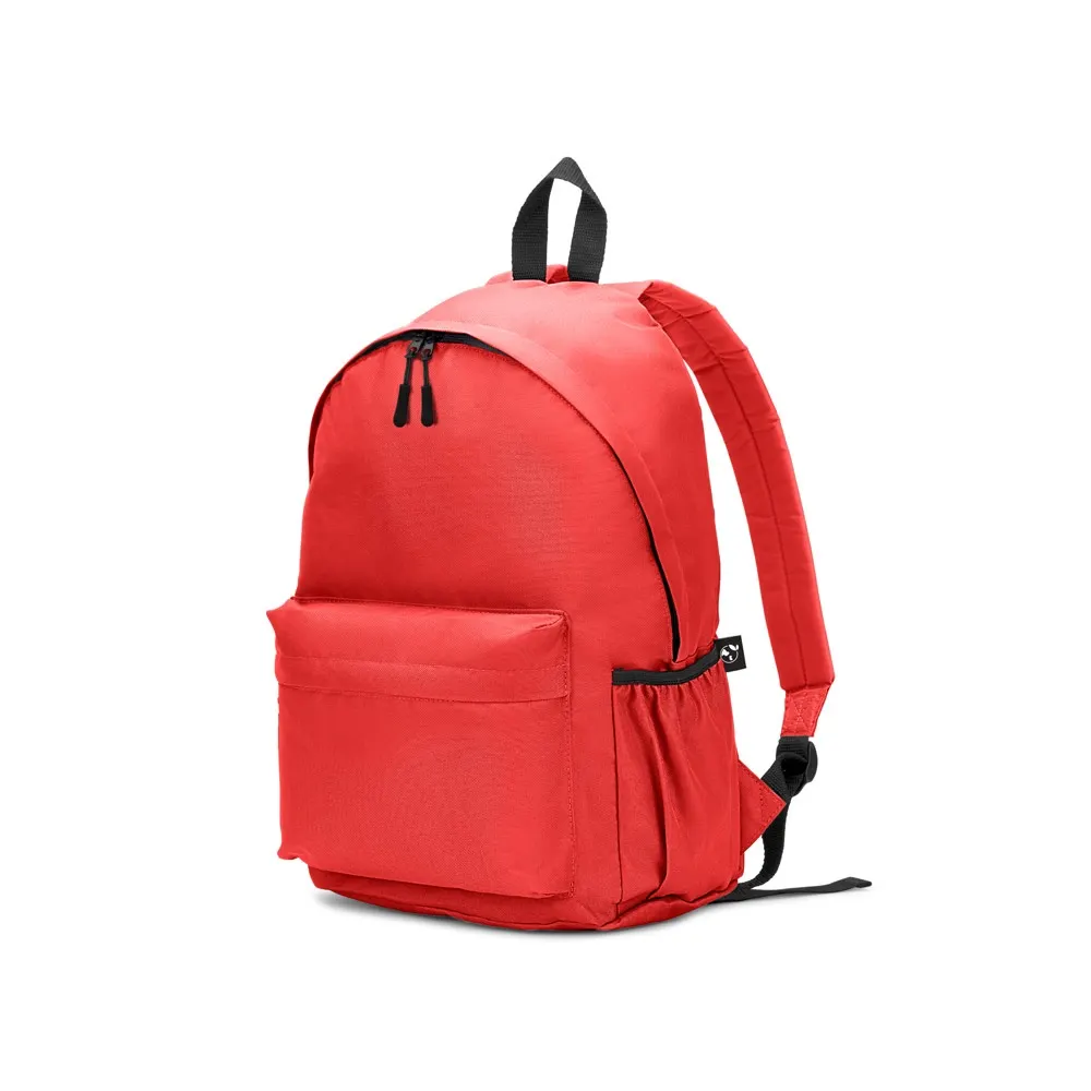 ROSARIO. Mochila clásica con un diseño atemporal en poliéster reciclado 600D