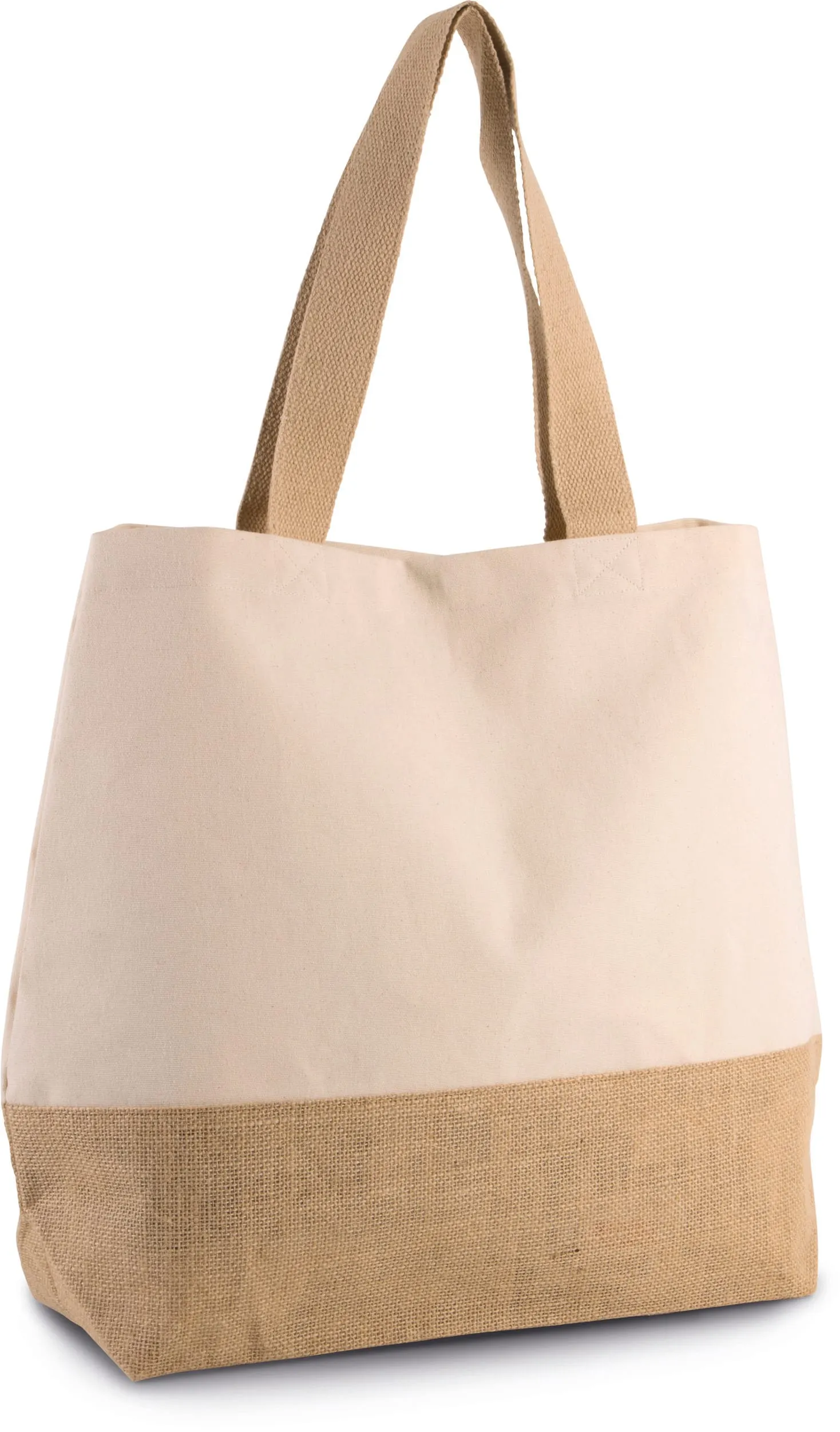 Bolsa shopper de yute & algodón canvas