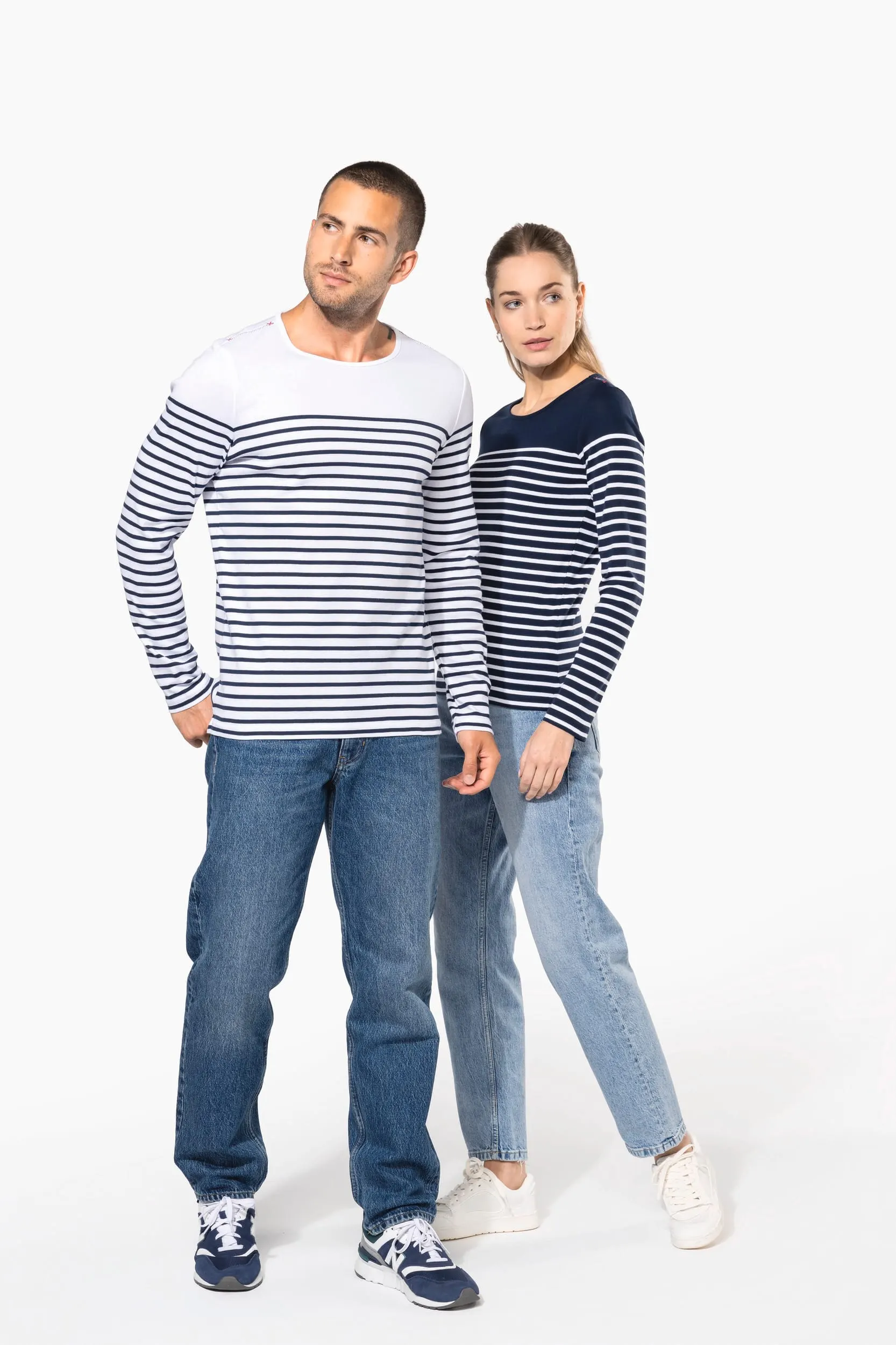 Camiseta marinera de manga larga de mujer