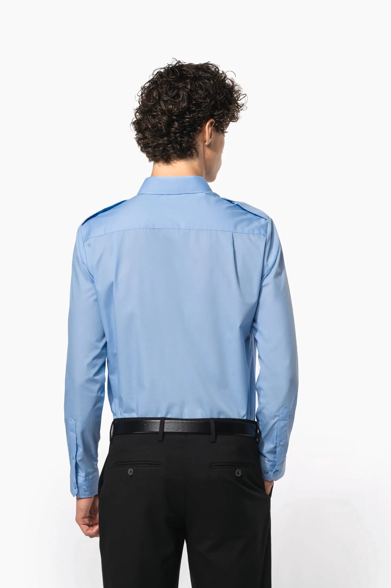 Camisa piloto manga larga hombre