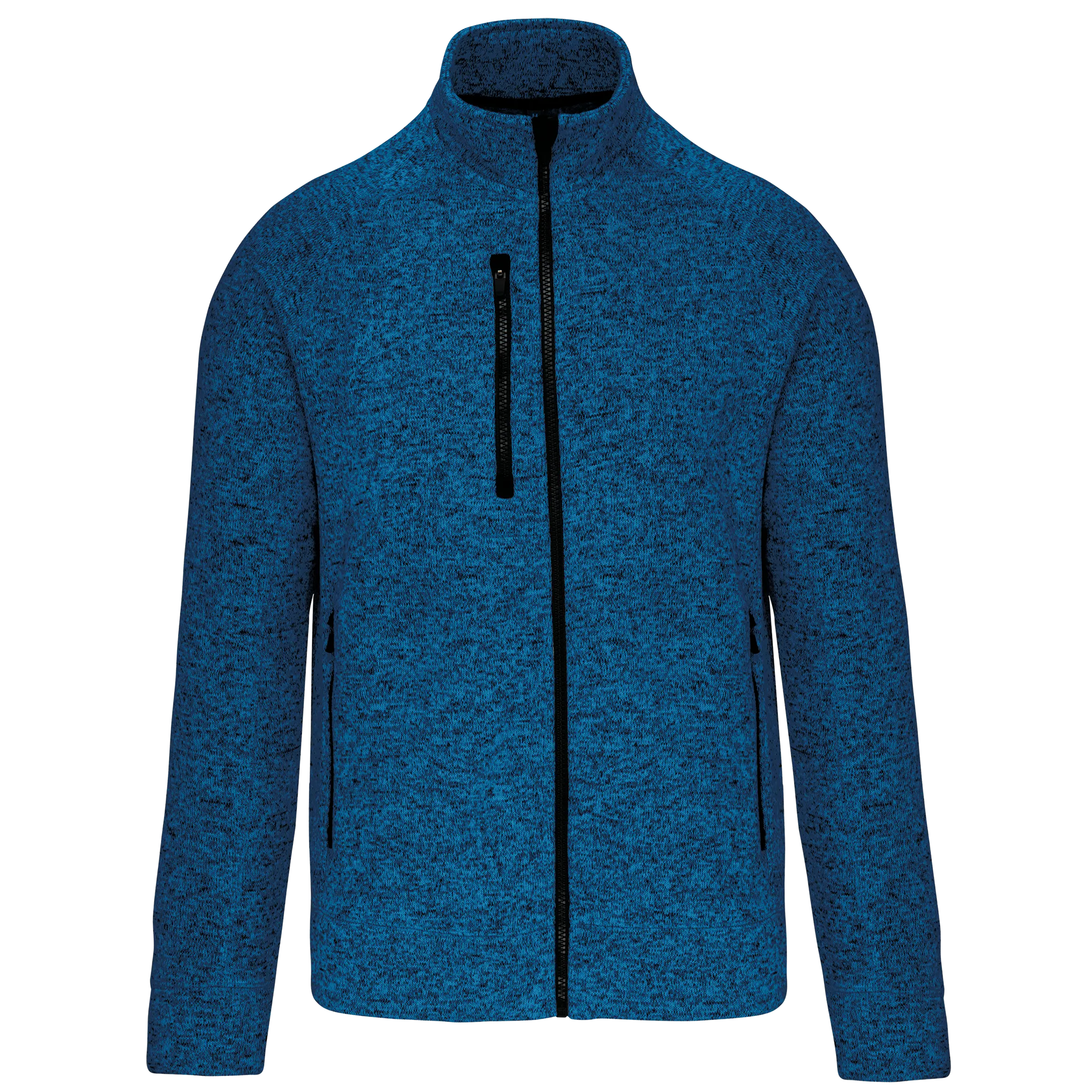 Chaqueta jaspeada con cremallera hombre