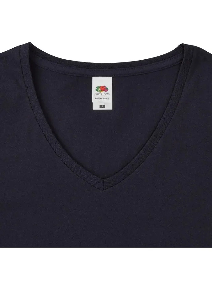 CAMISETA FRUIT OF THE LOOM LADIES ICONIC 150 V-NECK T