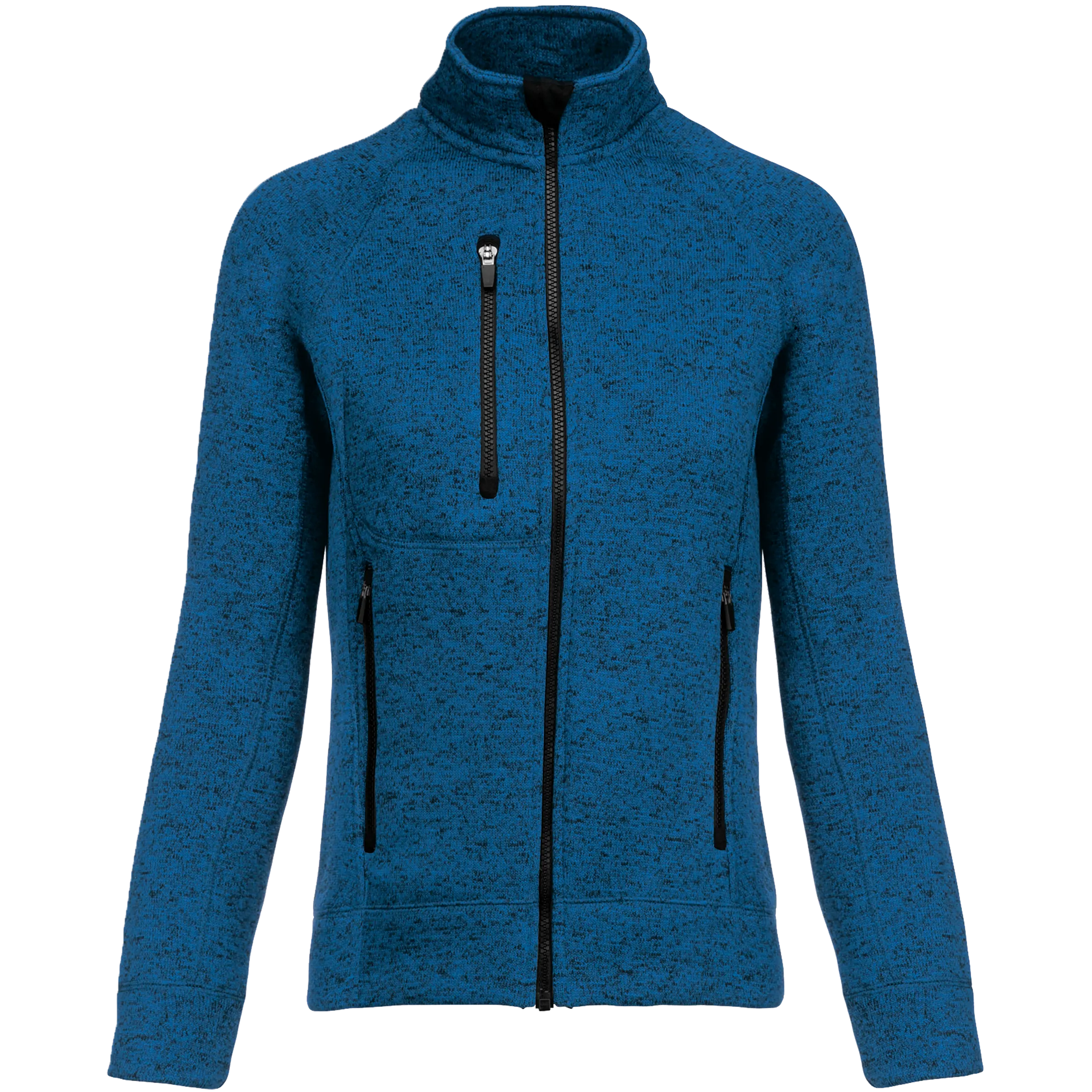 Chaqueta jaspeada con cremallera mujer