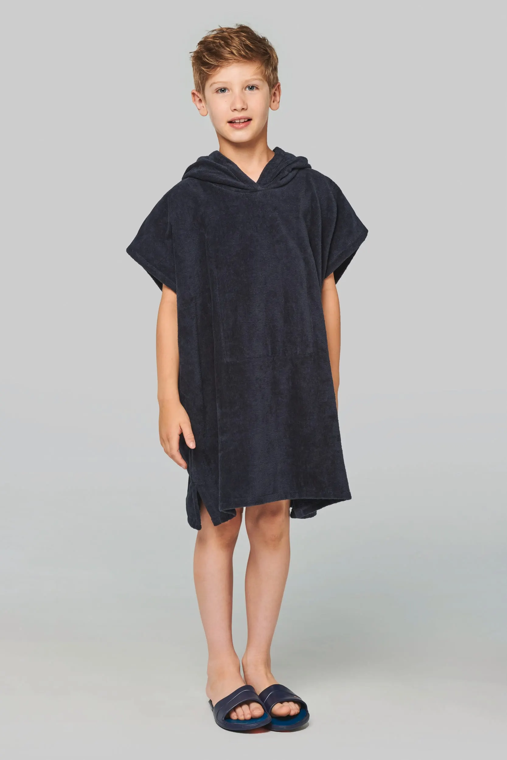 Poncho de rizo con capucha niño