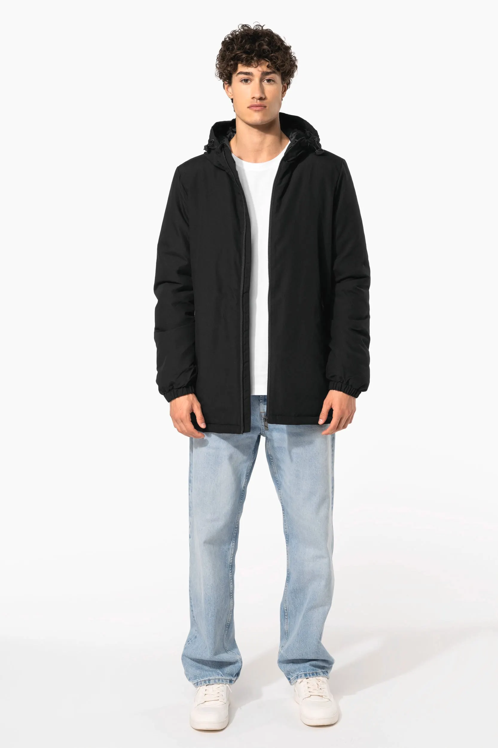 Parka con capucha reciclada unisex