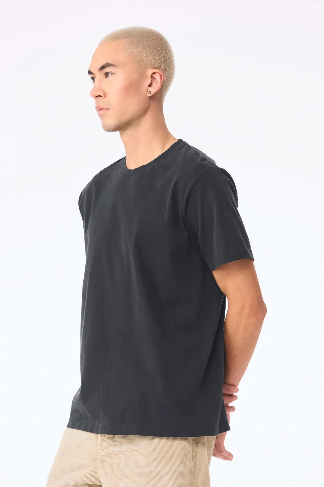 Camiseta de efecto lavado gruesa unisex