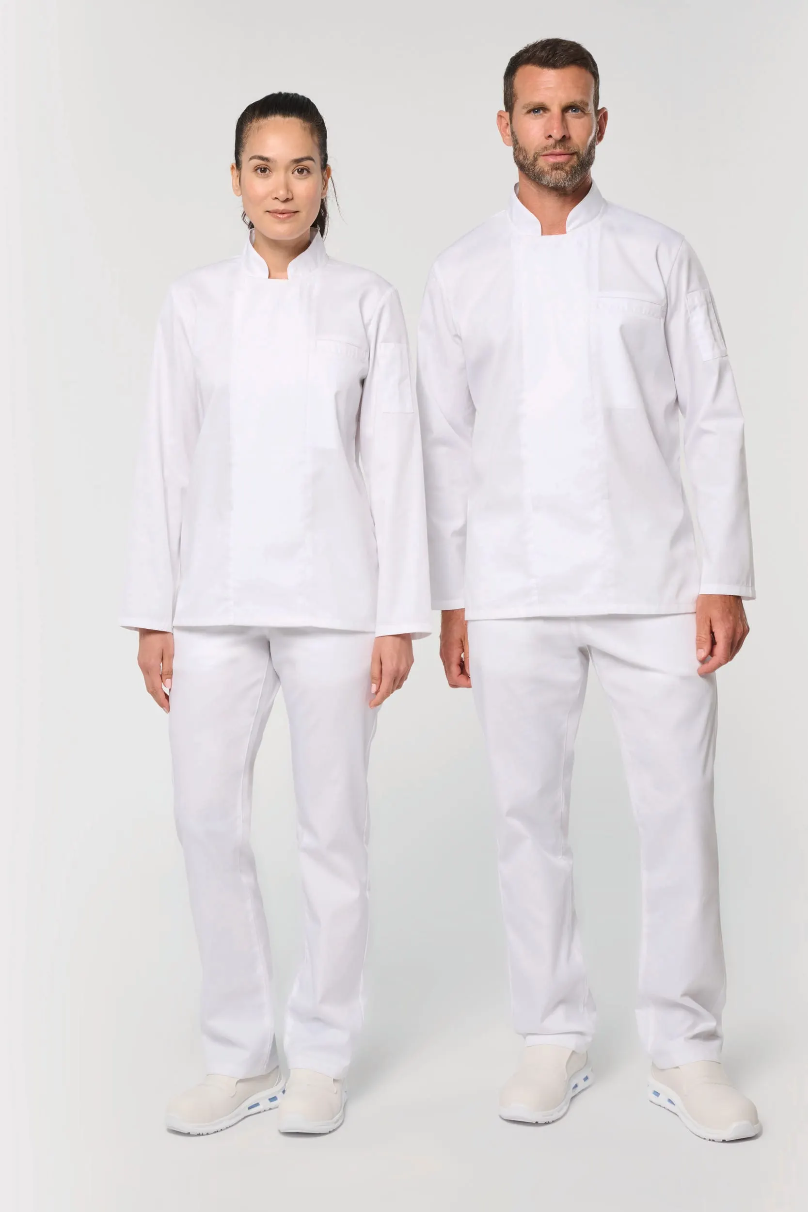Chaqueta de cocina ecorresponsable y transpirable de manga larga unisex