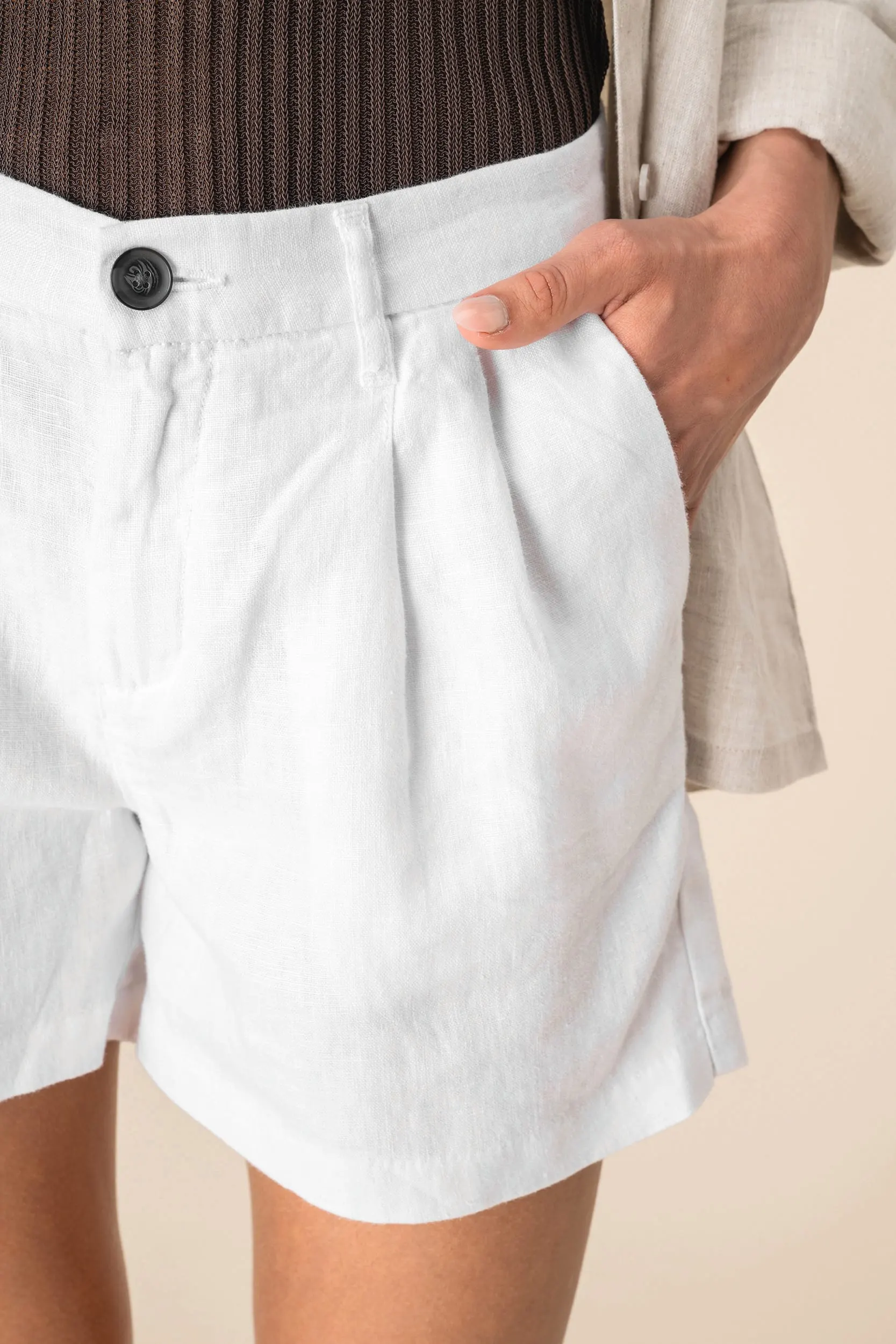 Short de lino mujer
