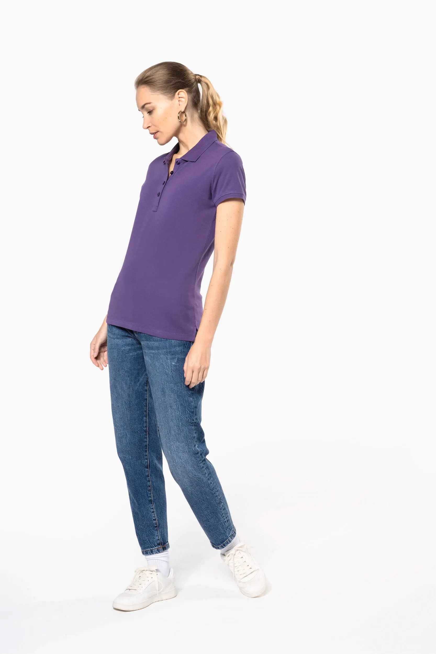 Polo piqué manga corta de mujer