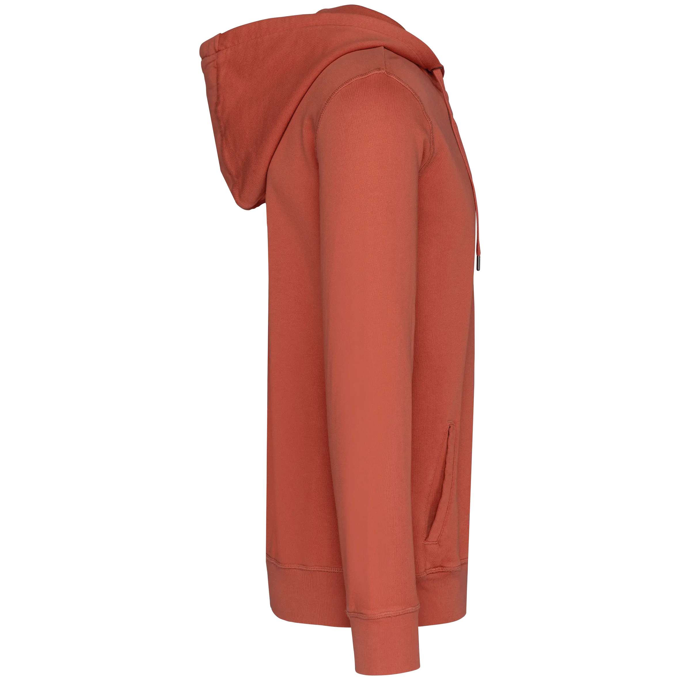 Sudadera ecorresponsable con cremallera y capucha French Terry unisex