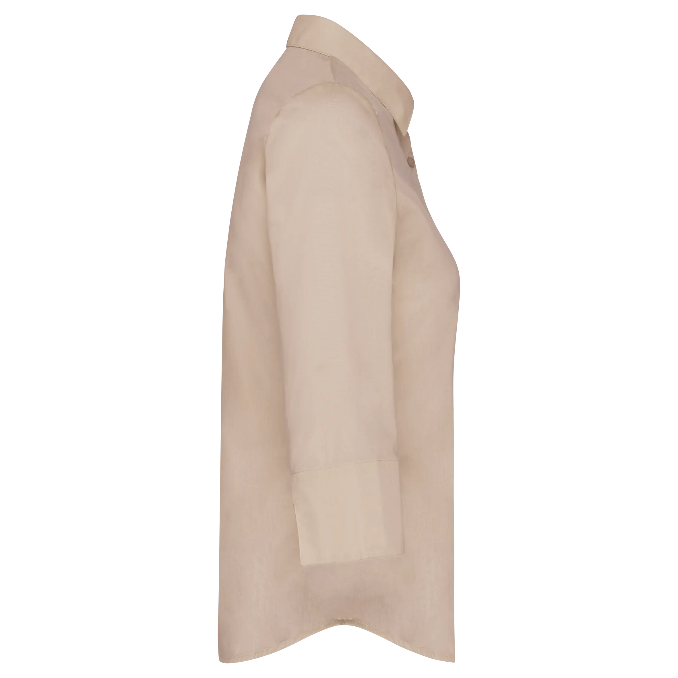 Camisa popelina de polialgodón manga 3/4 de fácil cuidado mujer