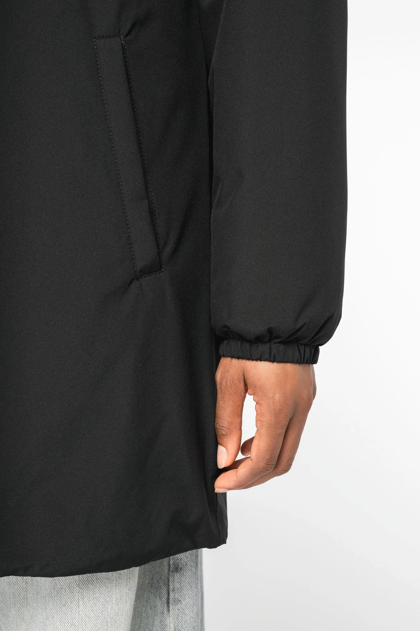 Chaqueta ecorresponsable impermeable con forro de sherpa unisex