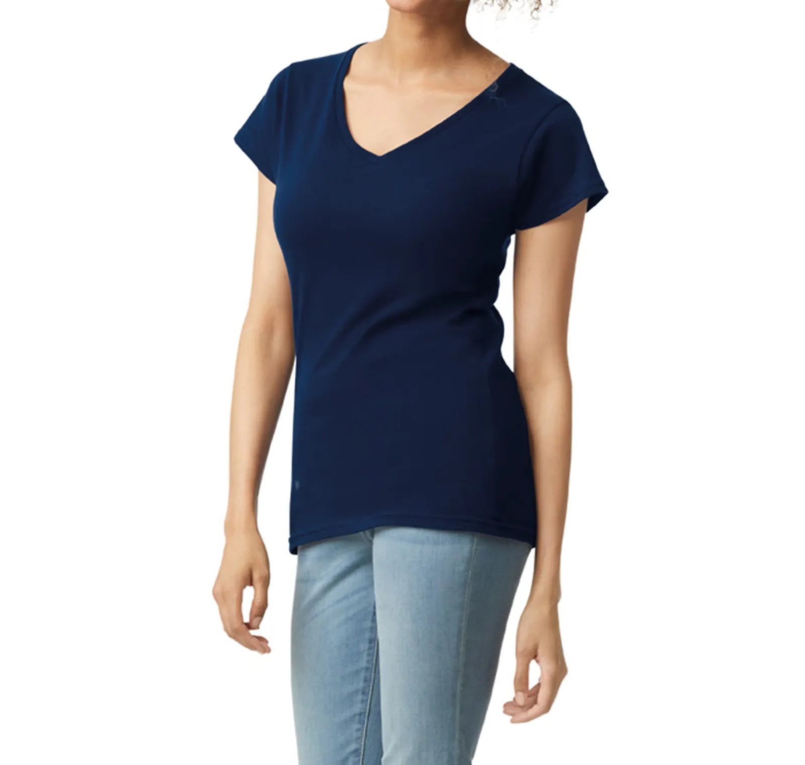 Camiseta SoftStyle cuello de pico mujer