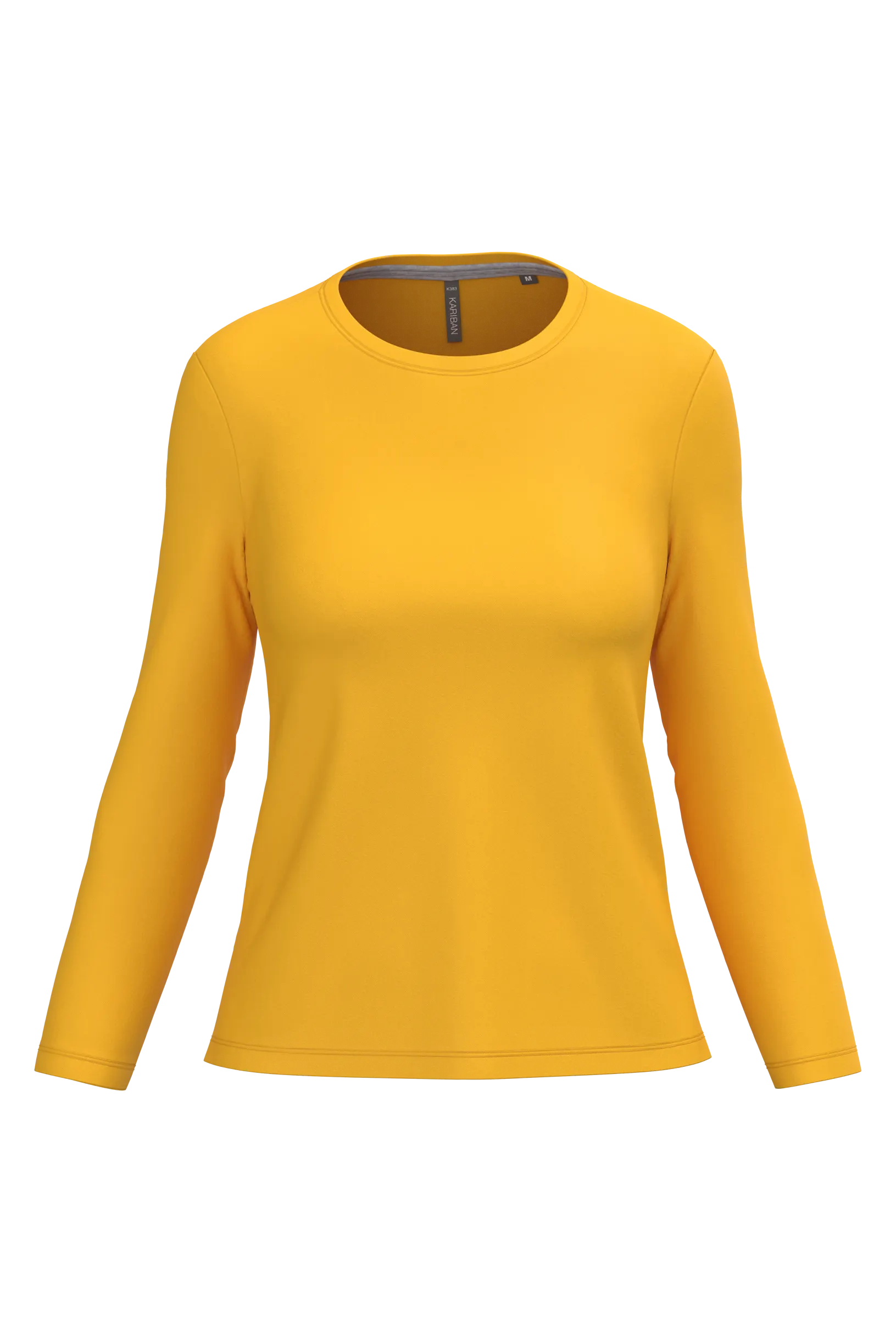 Camiseta manga larga y cuello redondo mujer