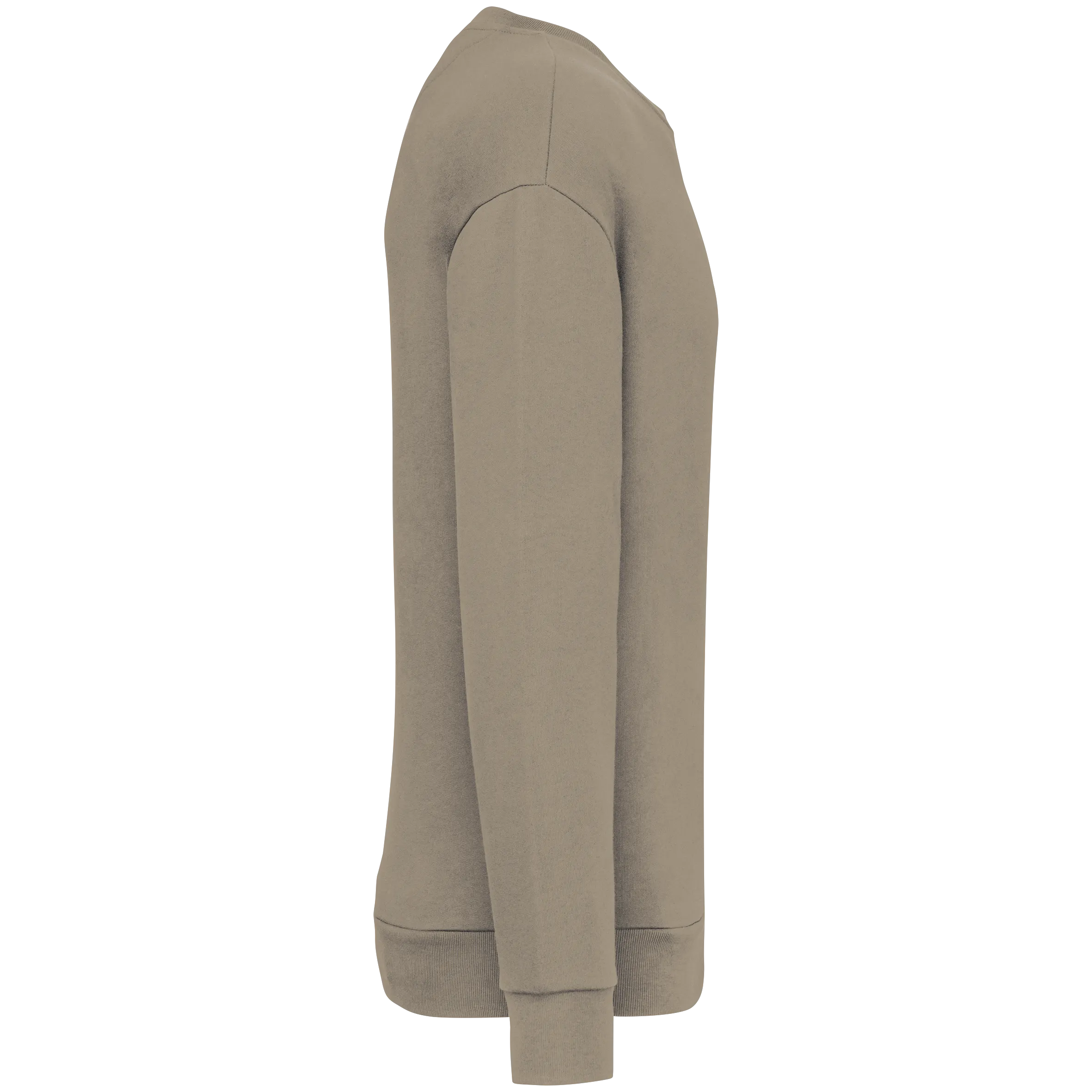 Sudadera ecorresponsable cuello redondo y hombros caídos felpa perchada unisex