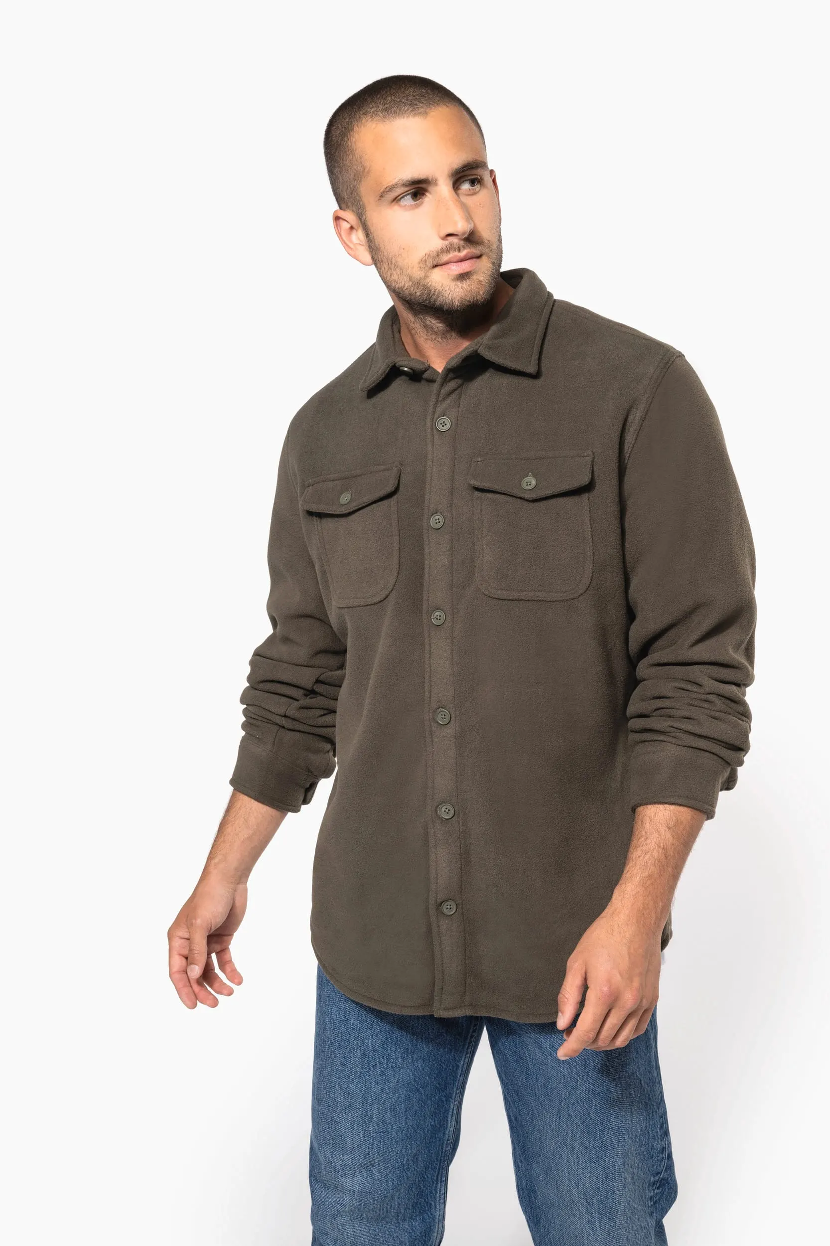 Sobrecamisa polar con forro de sherpa