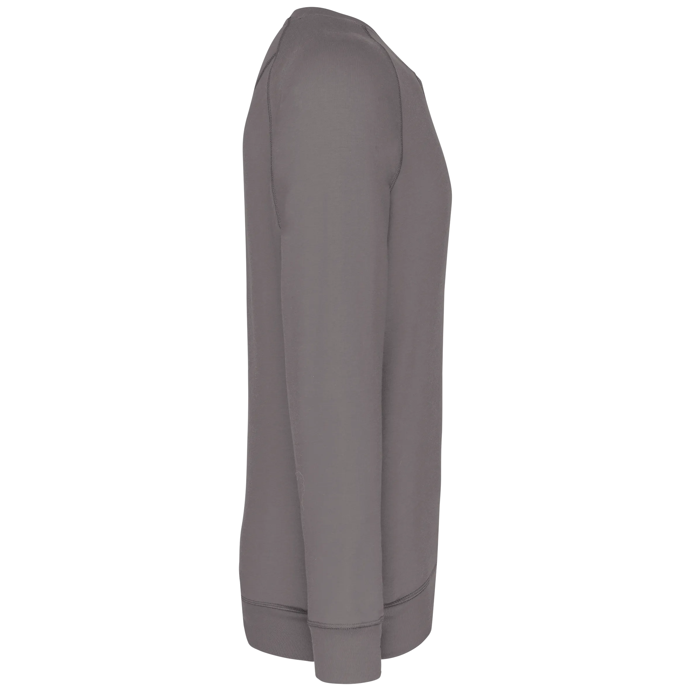 Sudadera algodón orgánico con cuello redondo y mangas raglán de hombre
