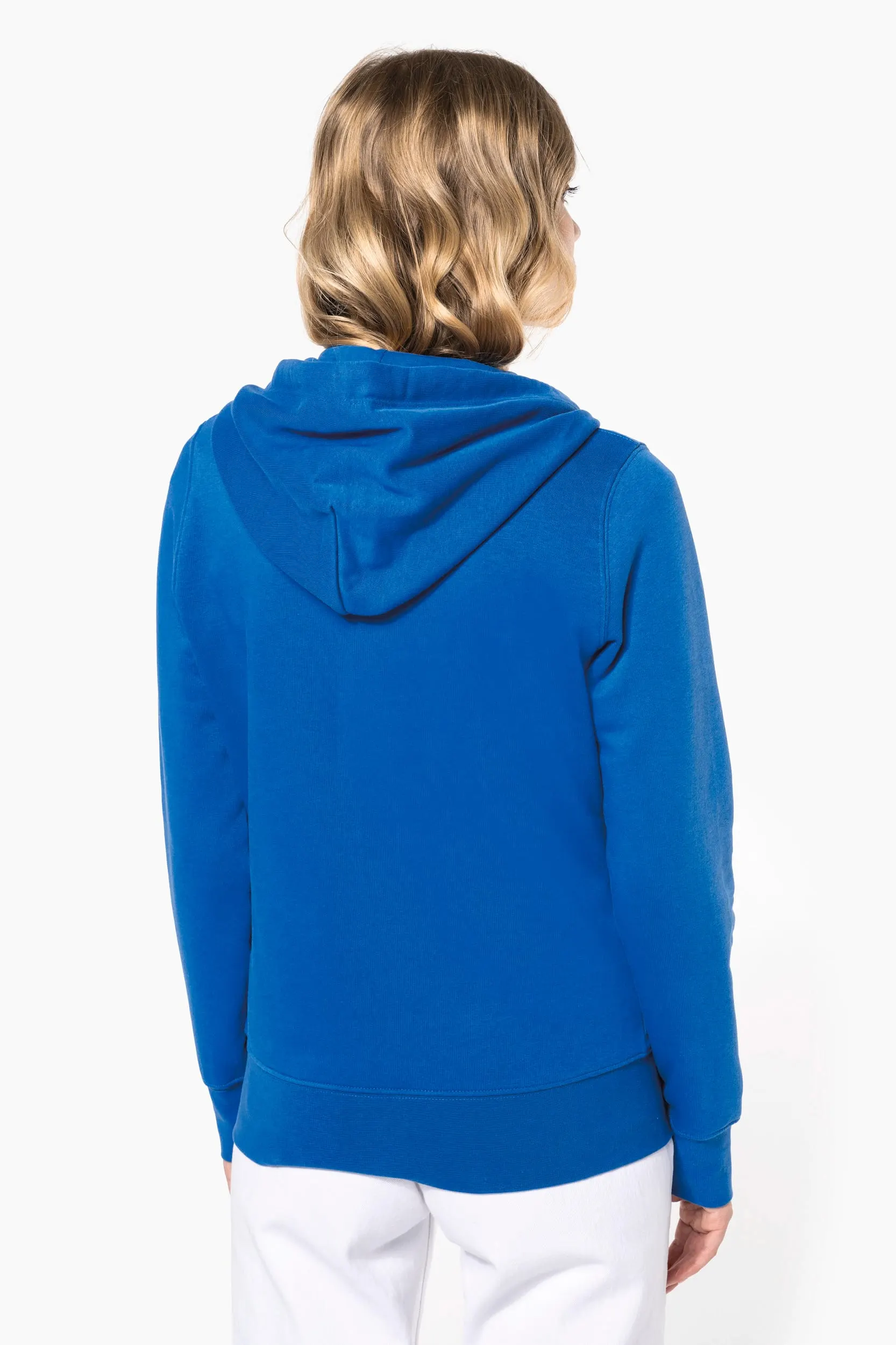 Sudadera con capucha y cremallera ecorresponsable mujer