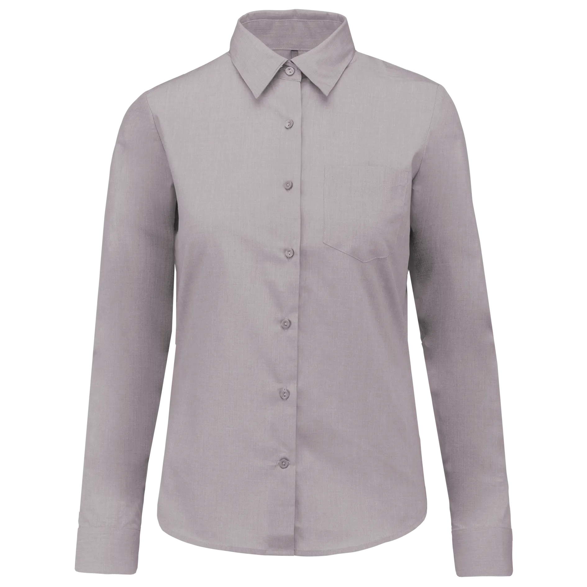 Camisa popelina de polialgodón manga larga mujer