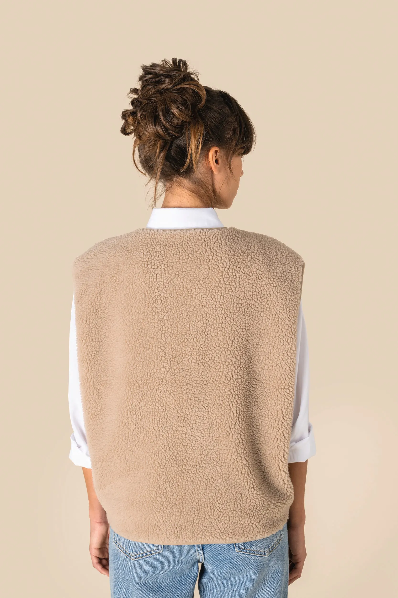Chaleco de sherpa mujer<br/>