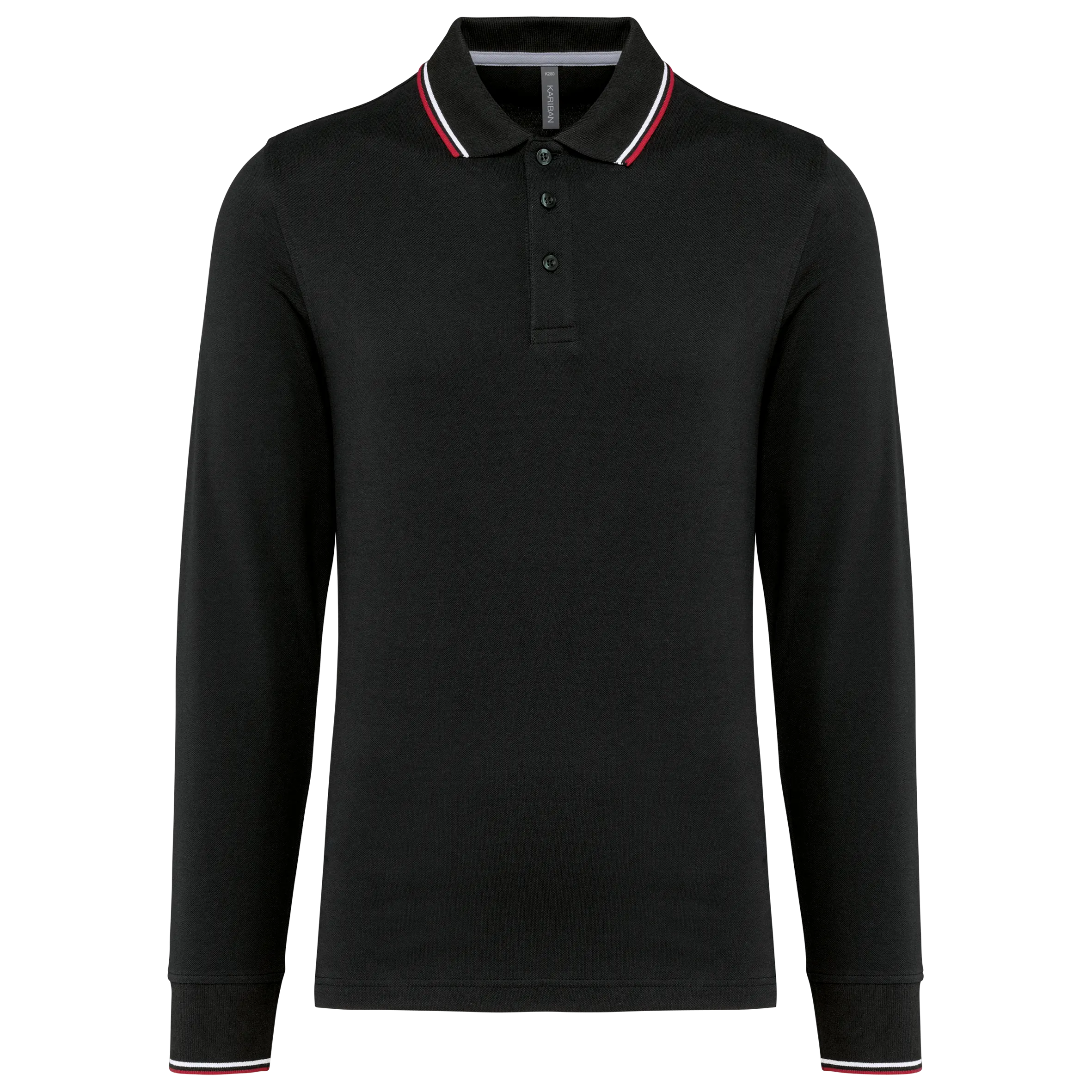 Polo piqué manga larga hombre