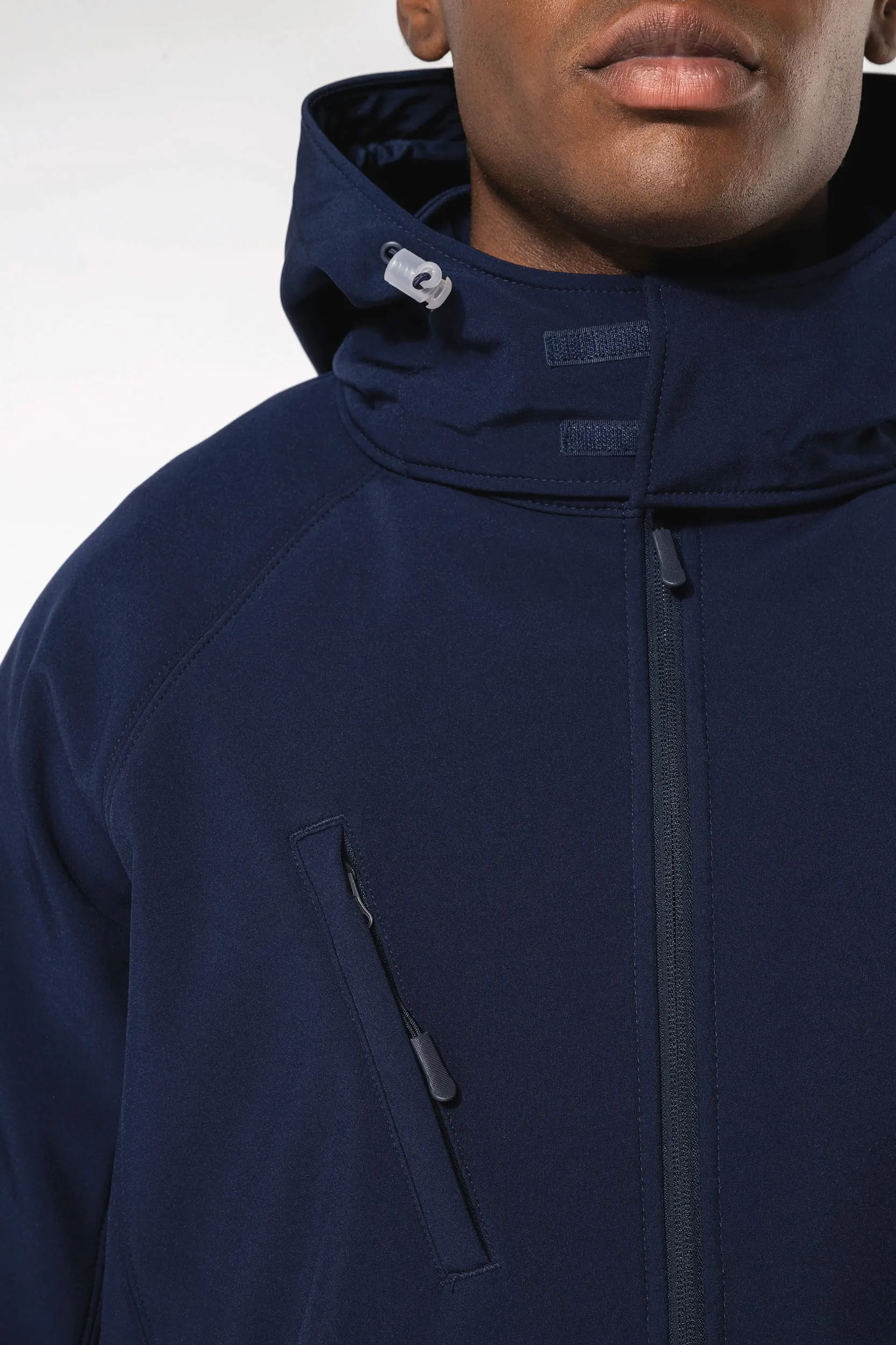 Chaqueta softshell con capucha extraíble hombre