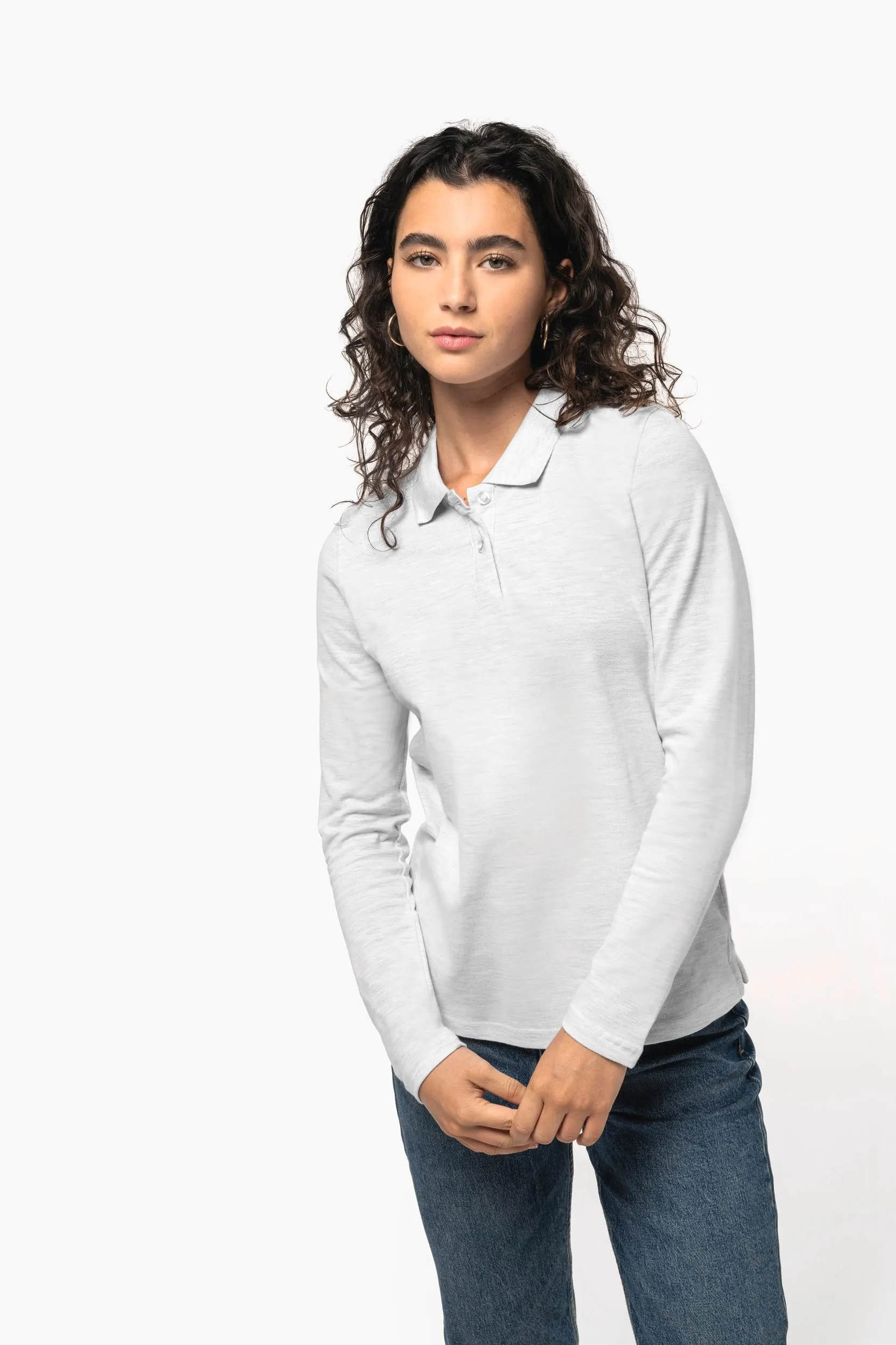 Polo manga larga mujer