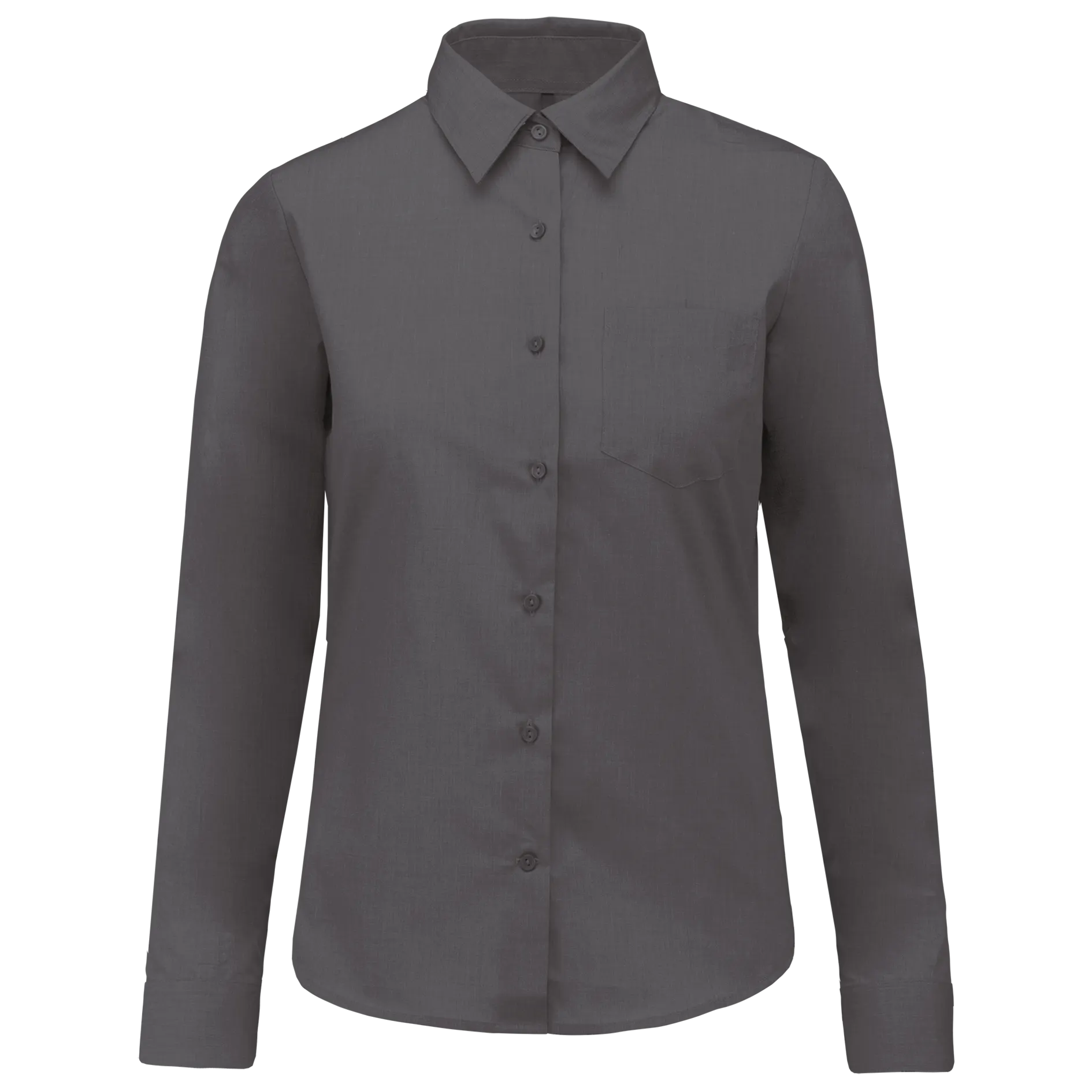 Camisa popelina de polialgodón manga larga mujer