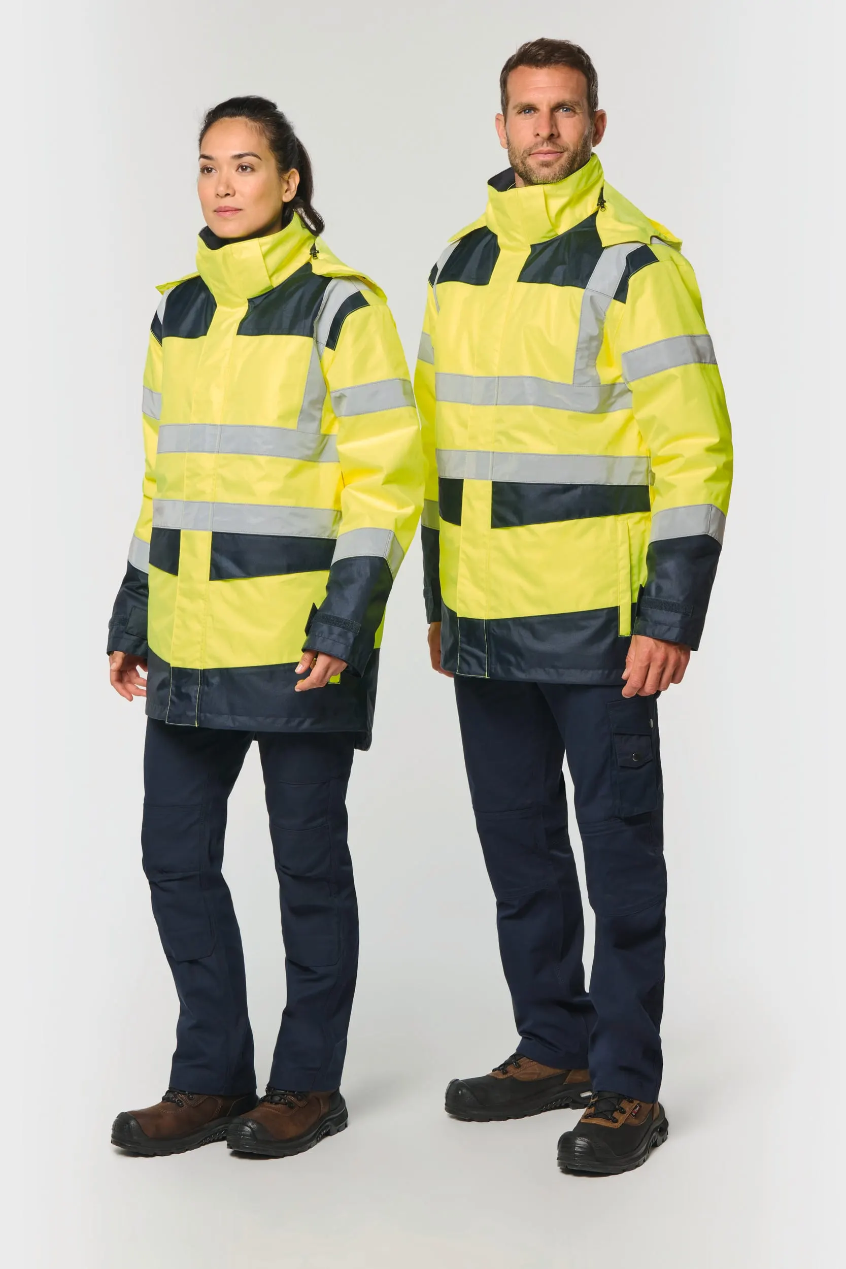 Parka de seguridad reciclada 4 en 1 unisex