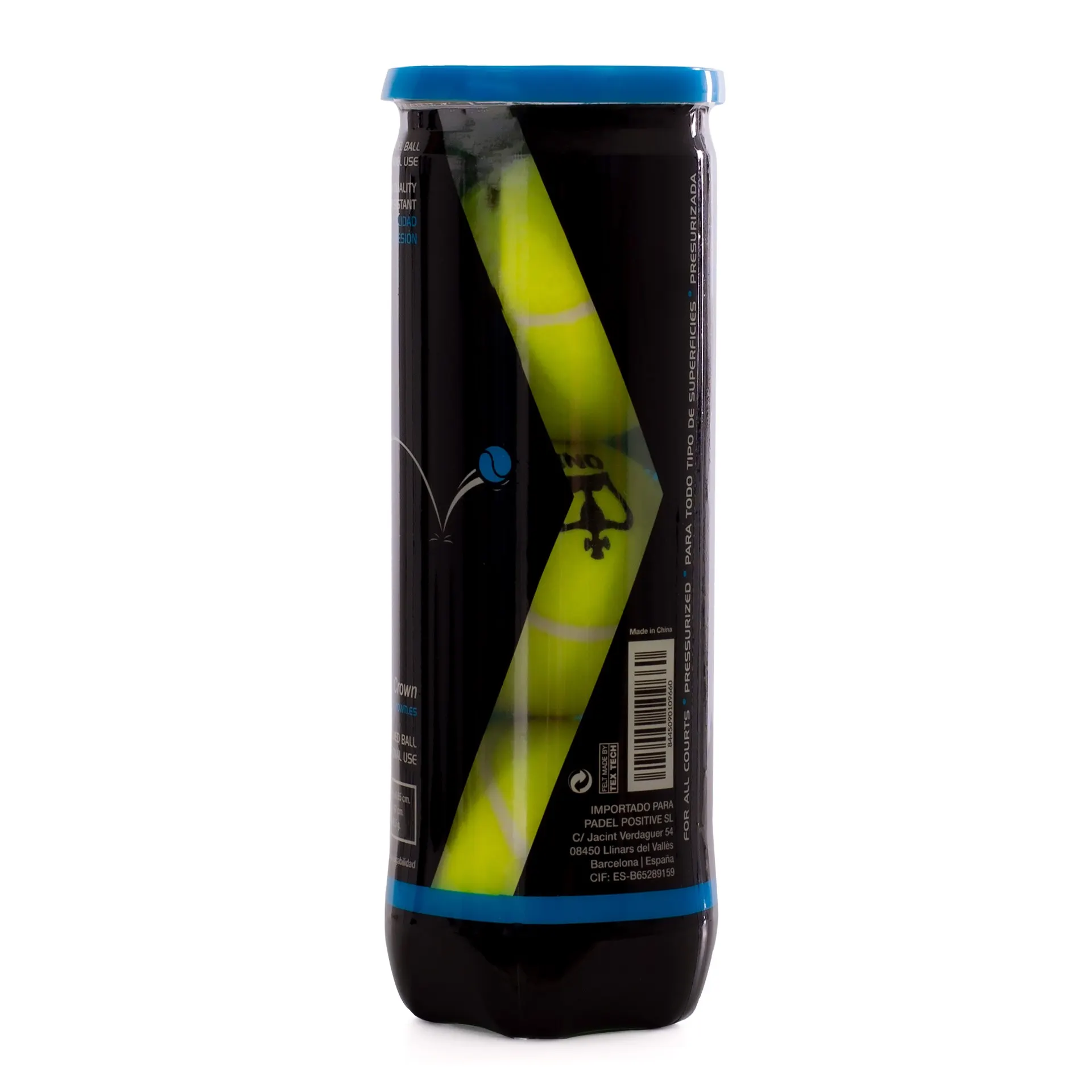BOTE DE 3 PELOTAS DE PÁDEL BLACK CROWN ONE