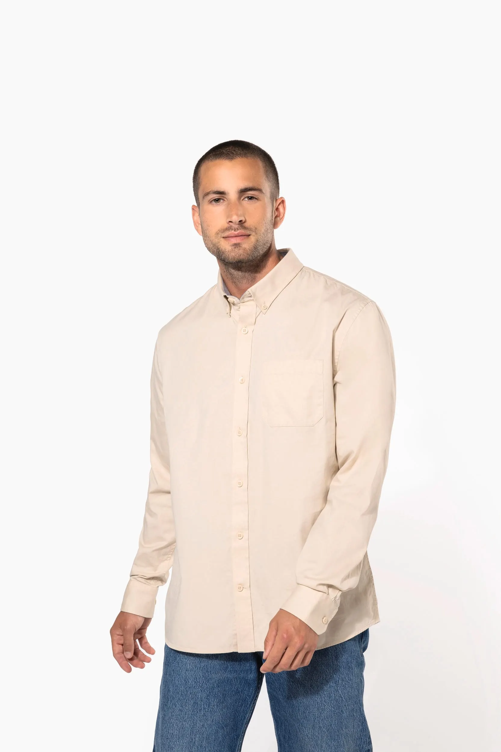 Camisa de algodón Nevada de manga larga para hombre