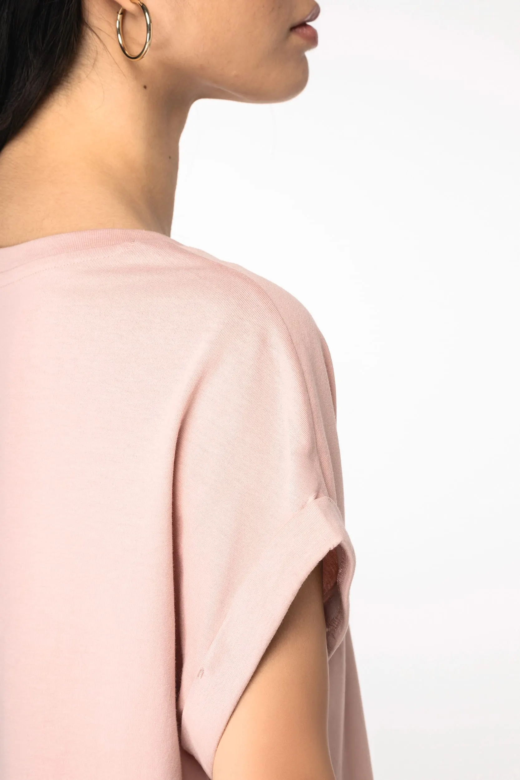 Camiseta ecorresponsable mangas vueltas mujer