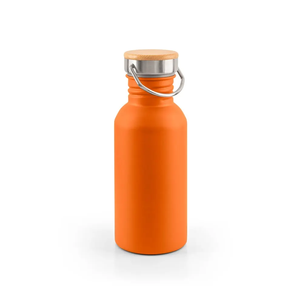 EWING. Botella de acero inoxidable de pared simple (90% reciclada)