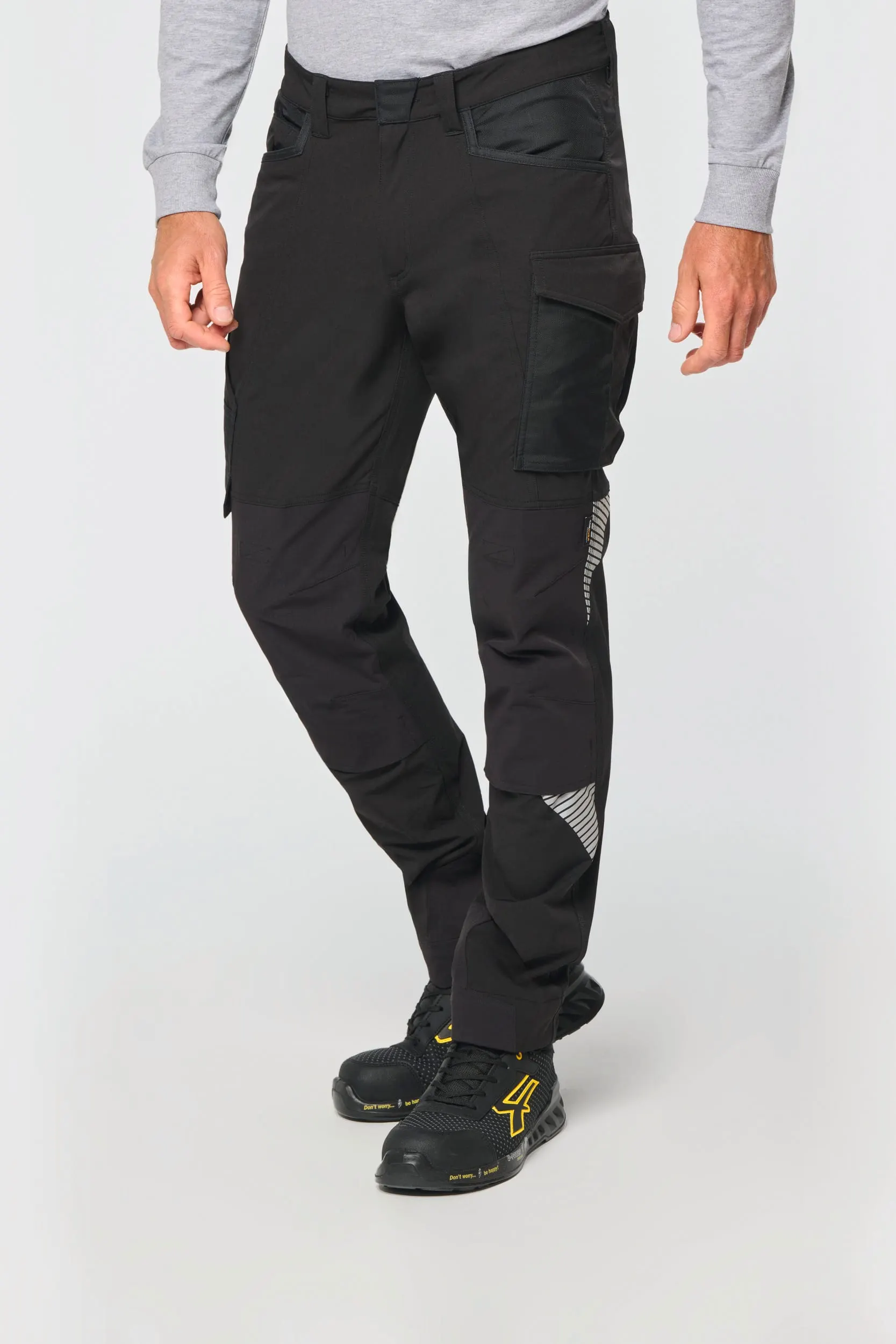 Pantalón stretch reciclado multibolsillos unisex