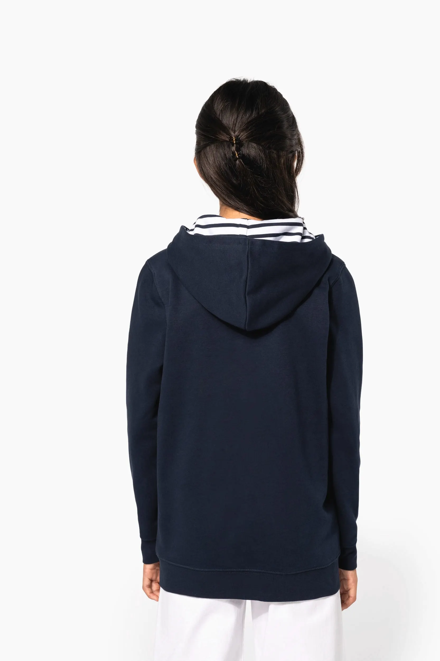 Sudadera con capucha de forro contrastado infantil