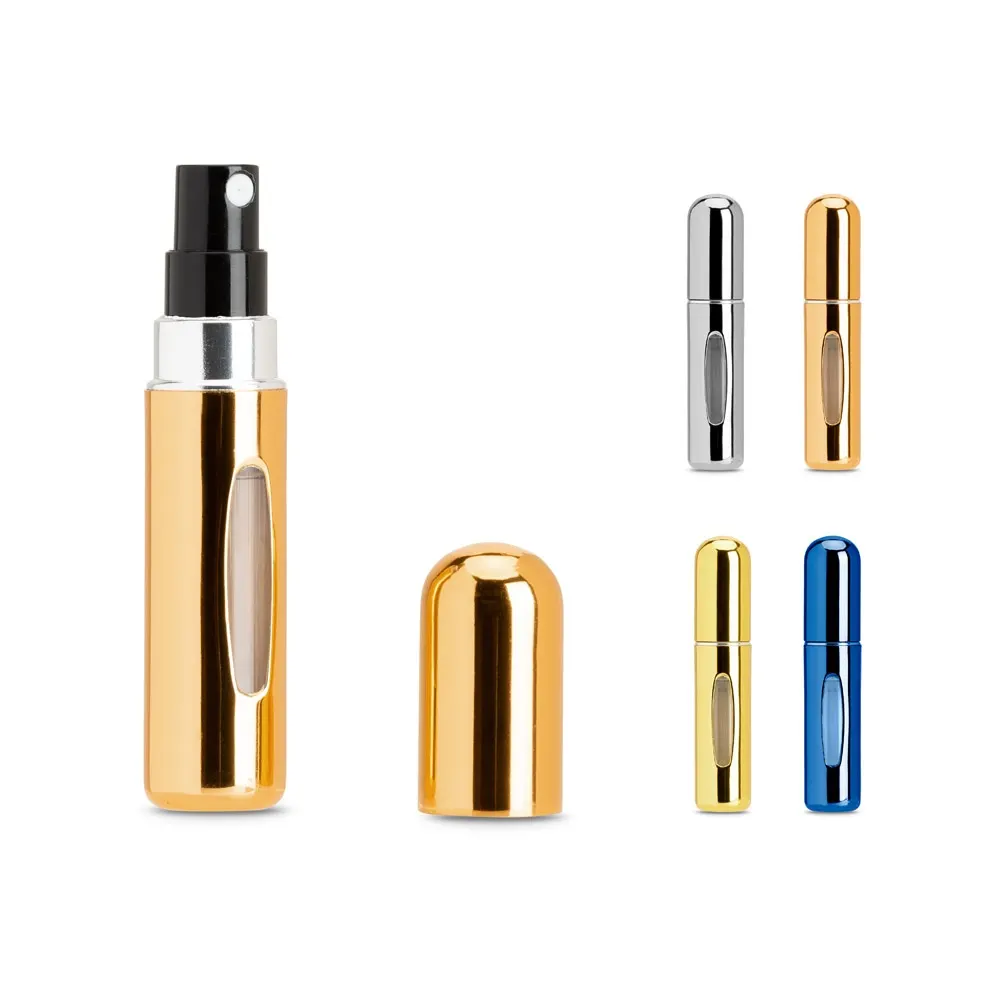LINDEN. Atomizador de perfume de aluminio recargable diseñado para una fácil recarga