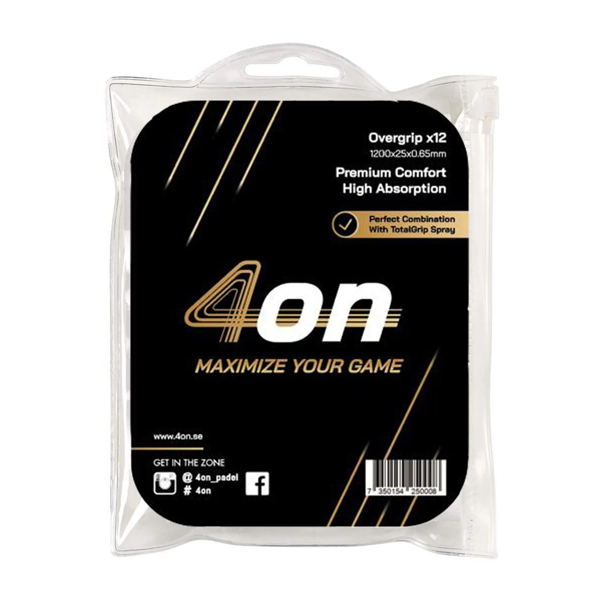 BLISTER OVERGRIP 4ON PREMIUM COMFORT -12 PCS- BLANCO