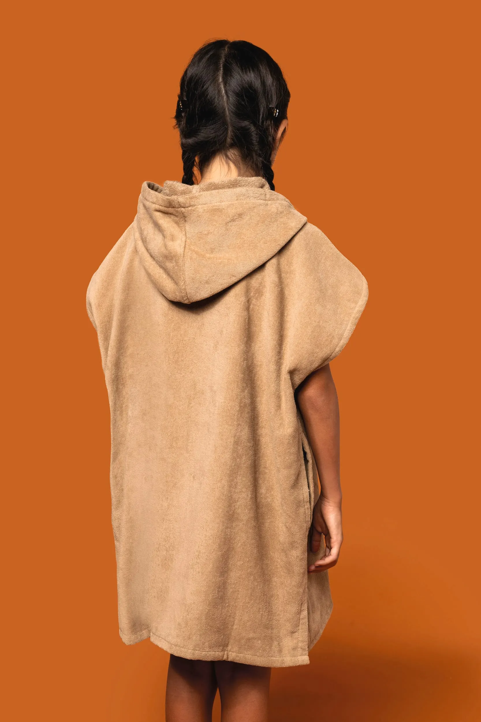 Poncho de rizo con capucha niño