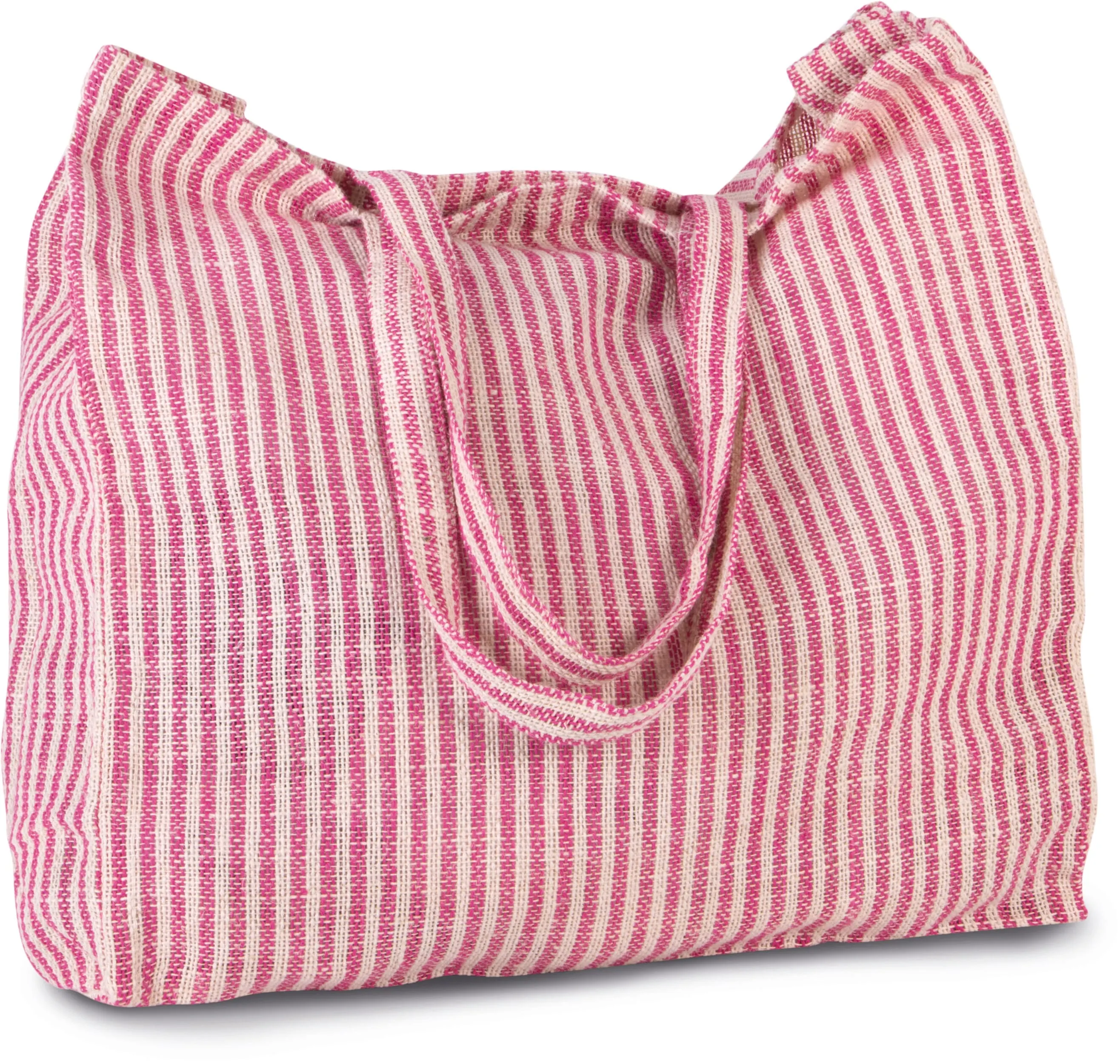 Bolsa shopper de juco a rayas