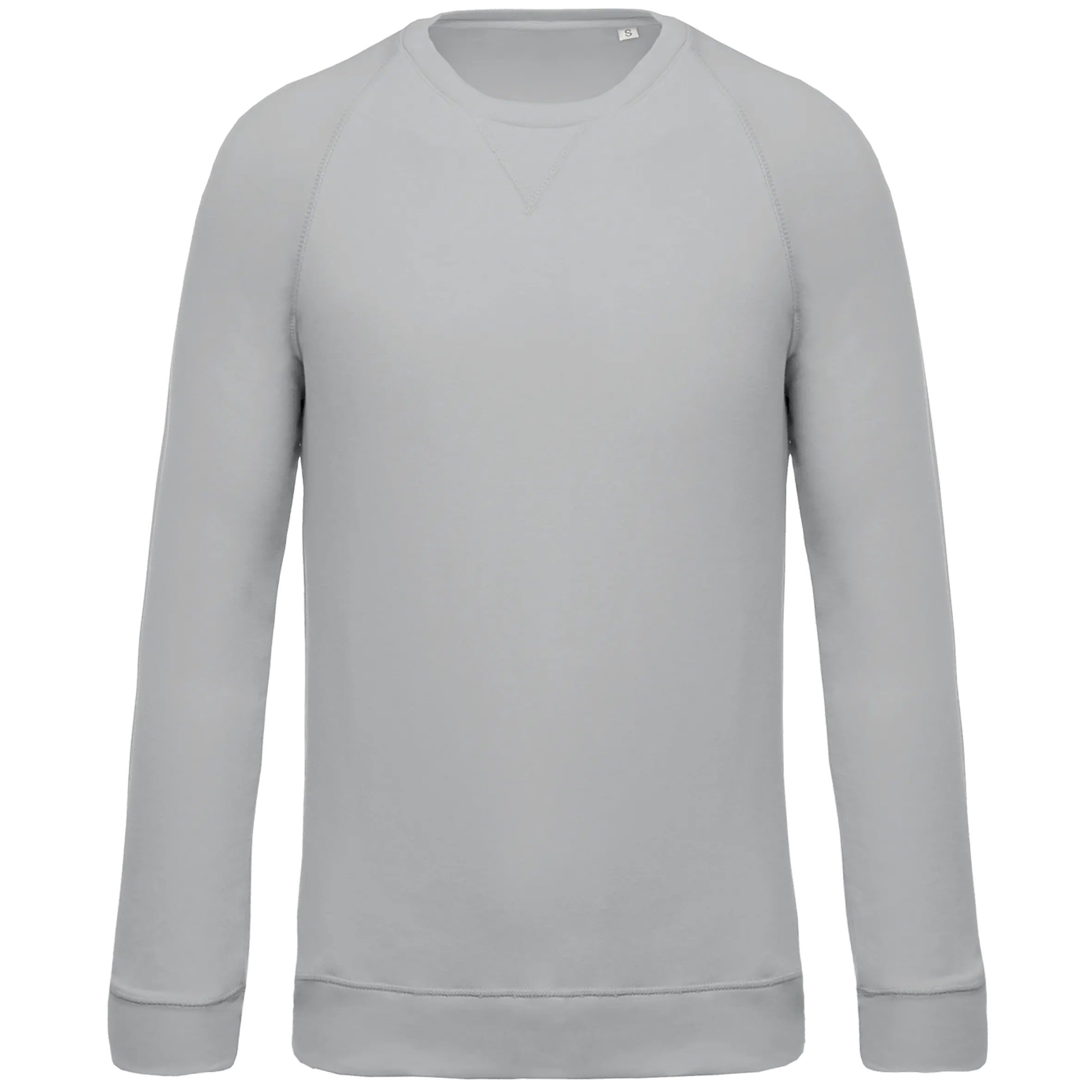 Sudadera algodón orgánico con cuello redondo y mangas raglán de hombre