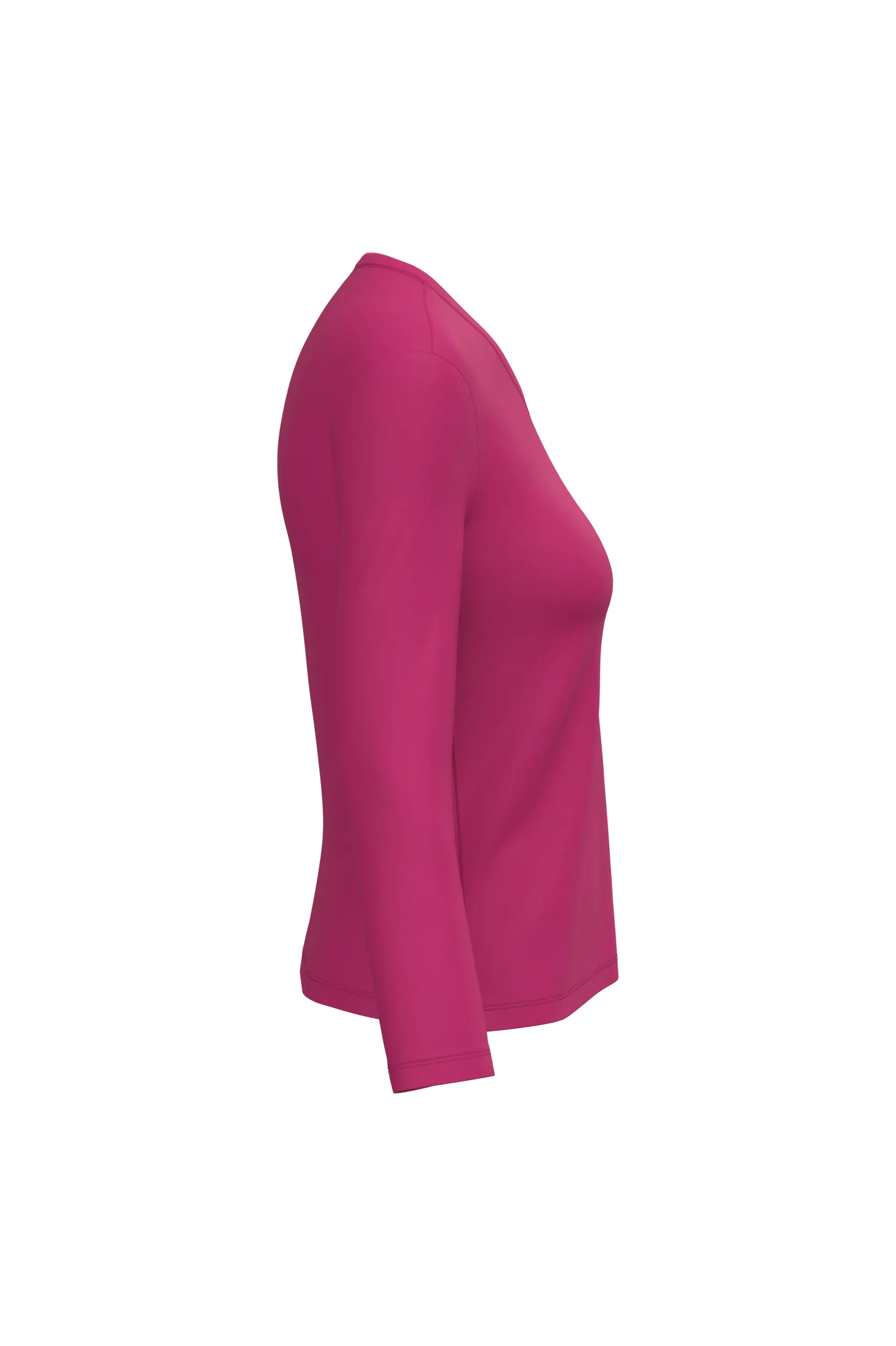 Camiseta manga larga y cuello de pico mujer
