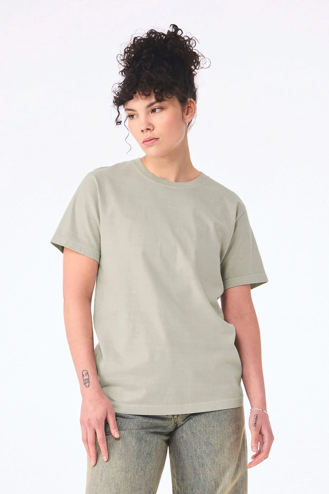 Camiseta de efecto lavado gruesa unisex