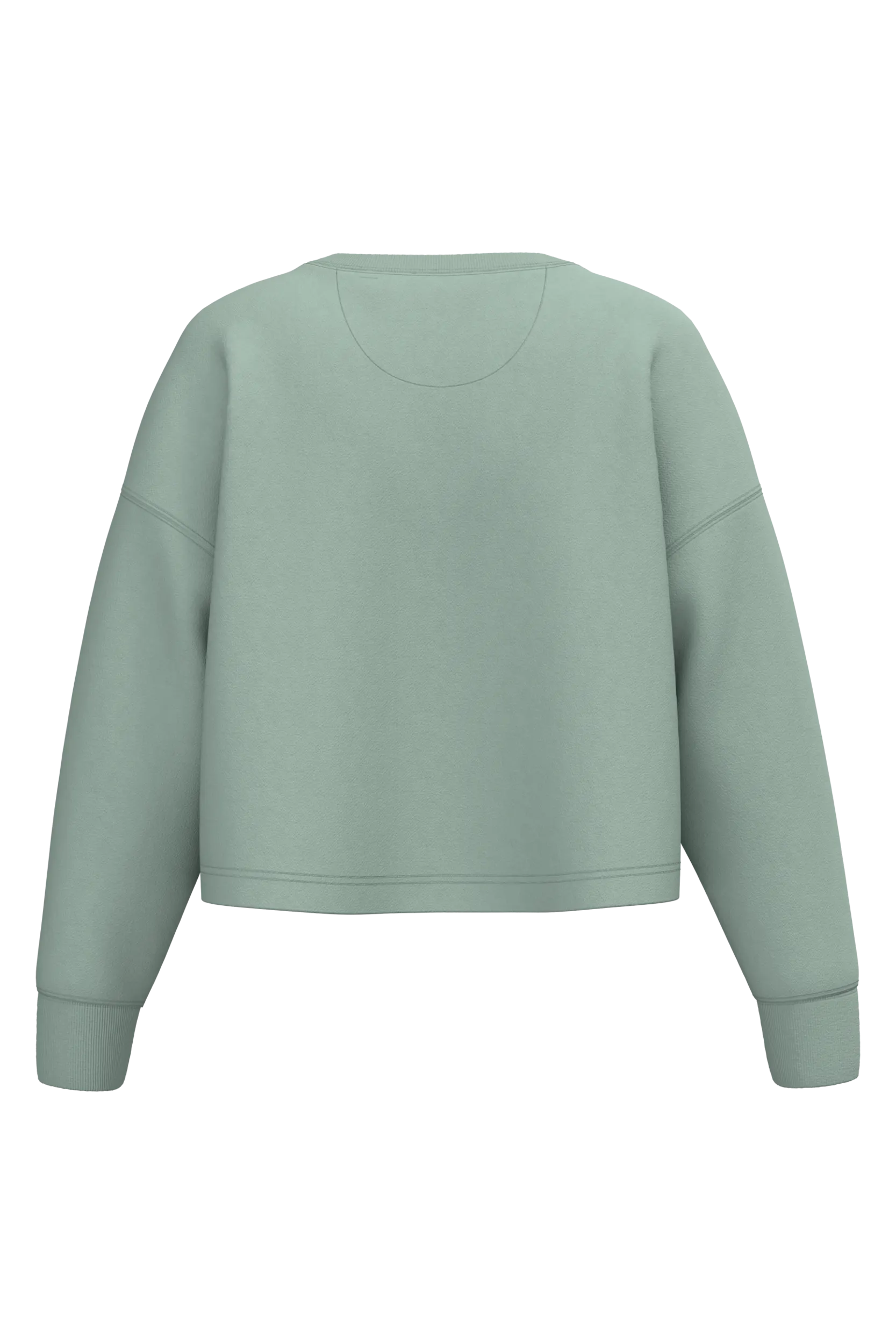 Sudadera crop cuello redondo mujer