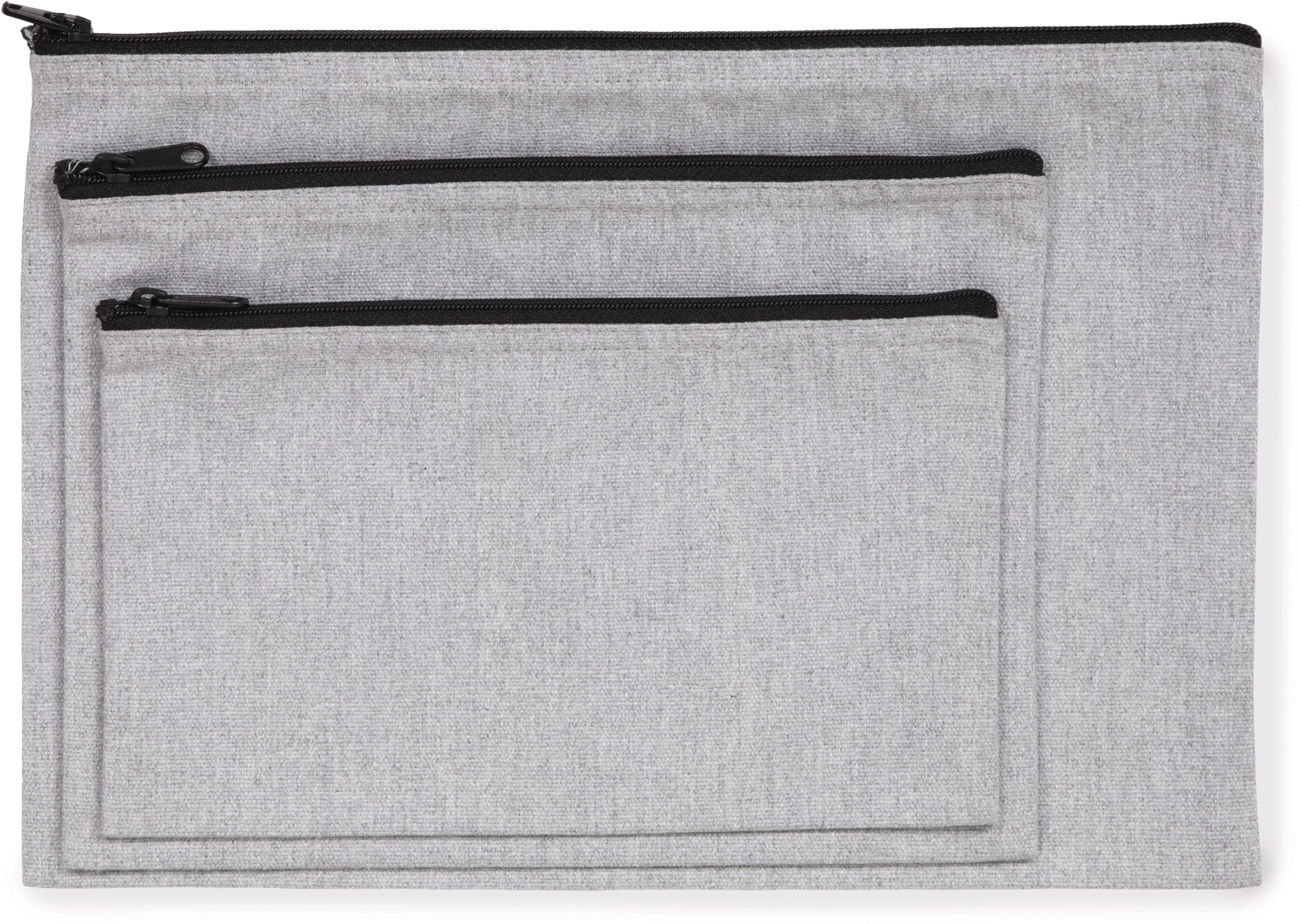 Estuche reciclado con cremallera