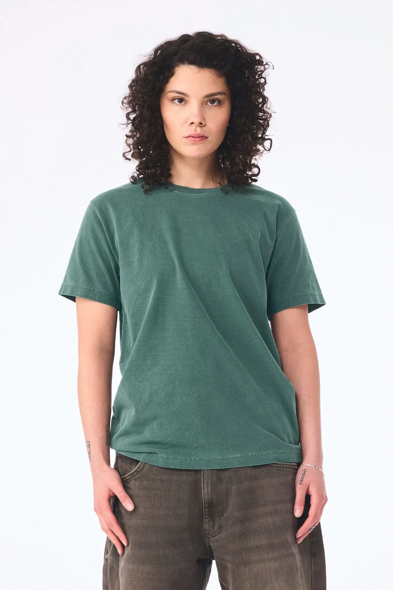Camiseta de efecto lavado gruesa unisex
