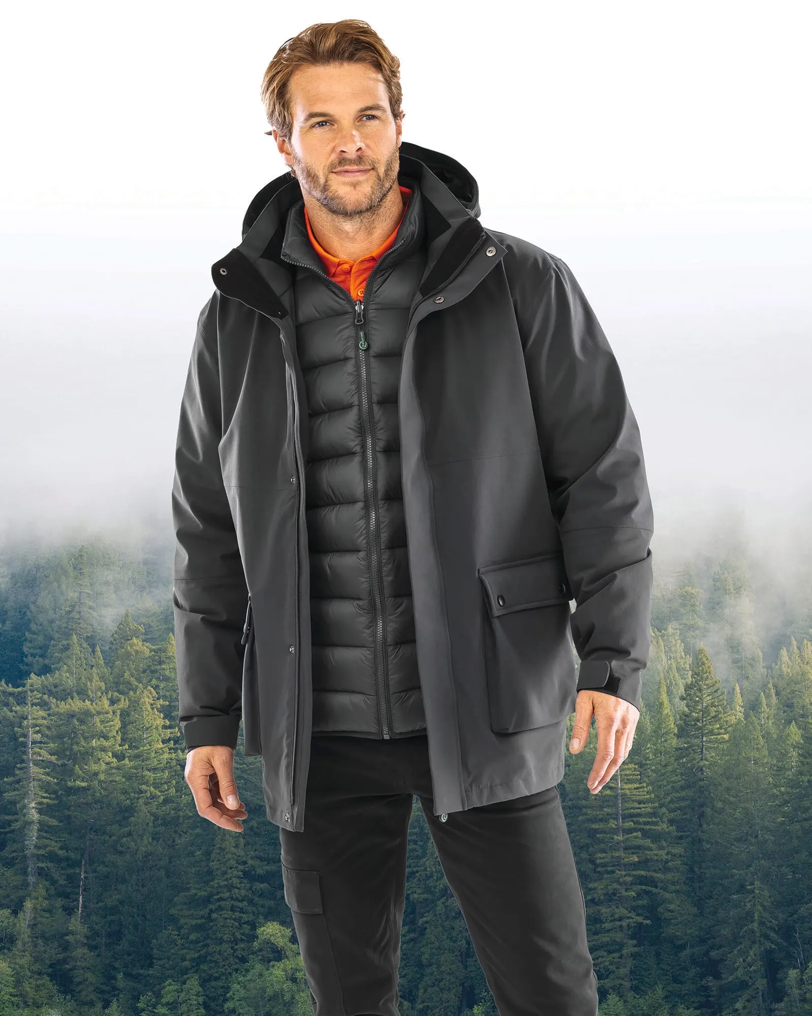 Chaqueta acolchada Ripstop reciclada 3 en 1