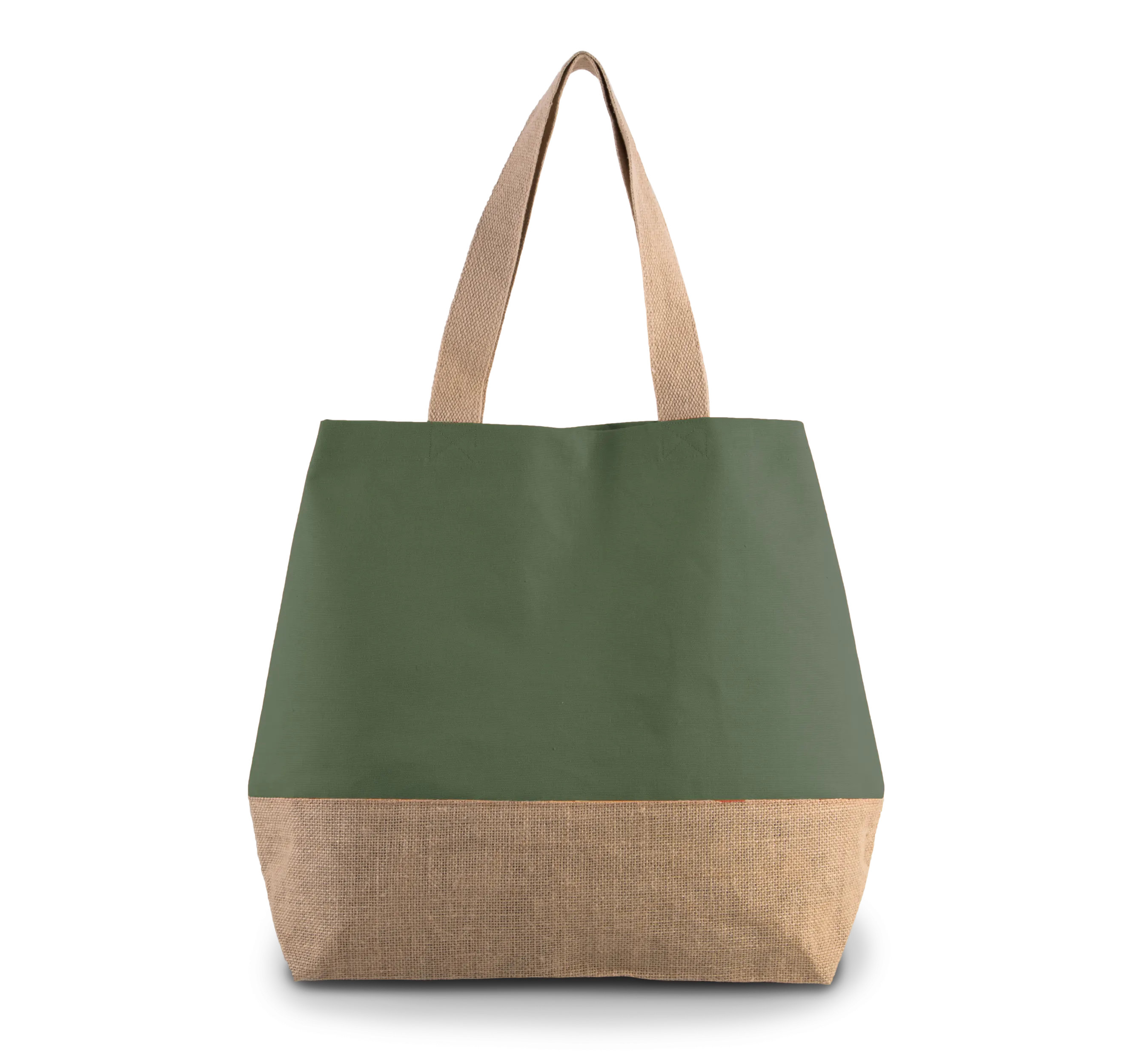 Bolsa shopper de yute & algodón canvas